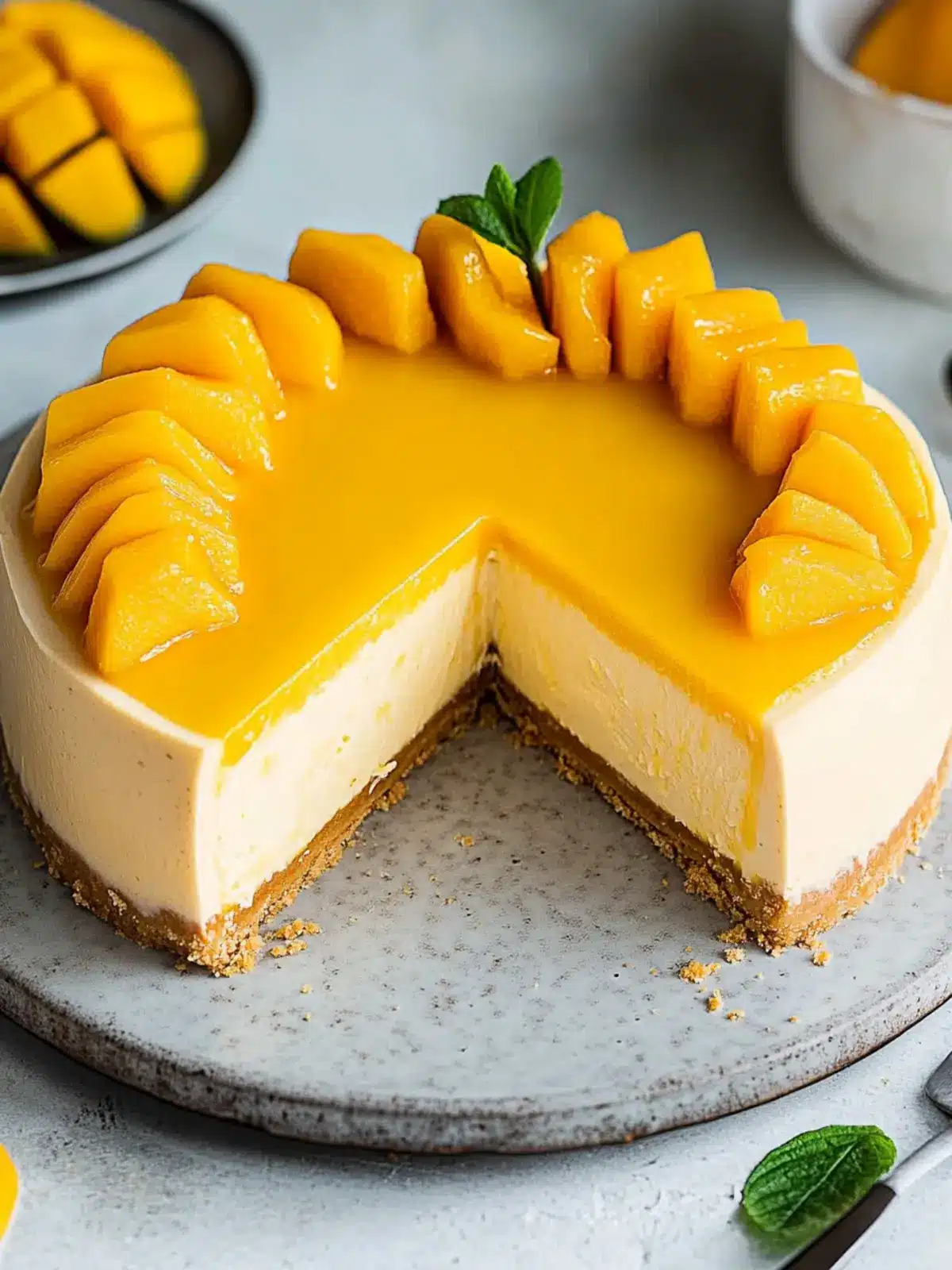 Vegan Mango Cheesecake