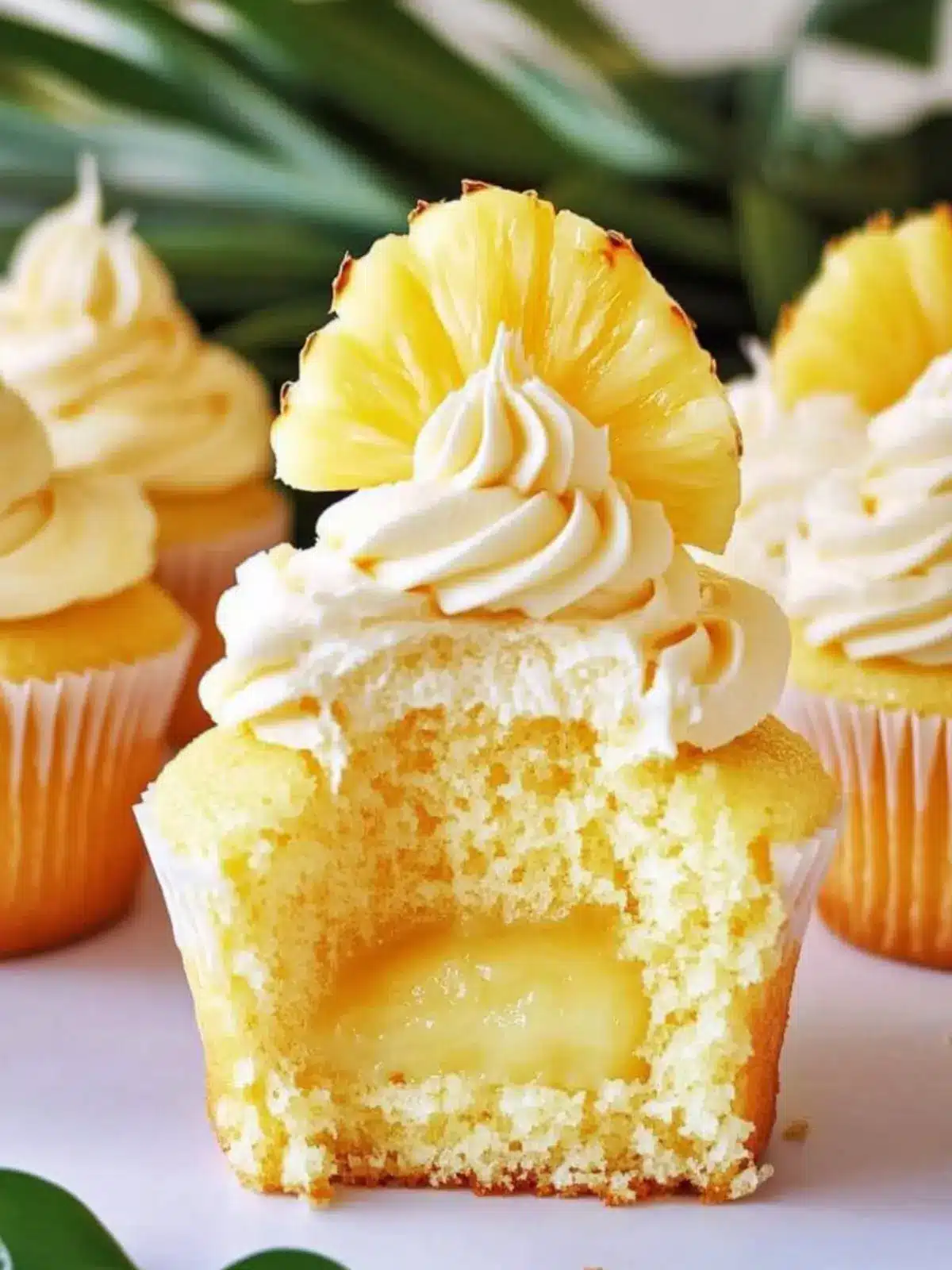 Delicious Dole Whip Cupcakes with Pineapple Filling Recipe 4 Dole Whip Cupcakes with Pineapple Filling