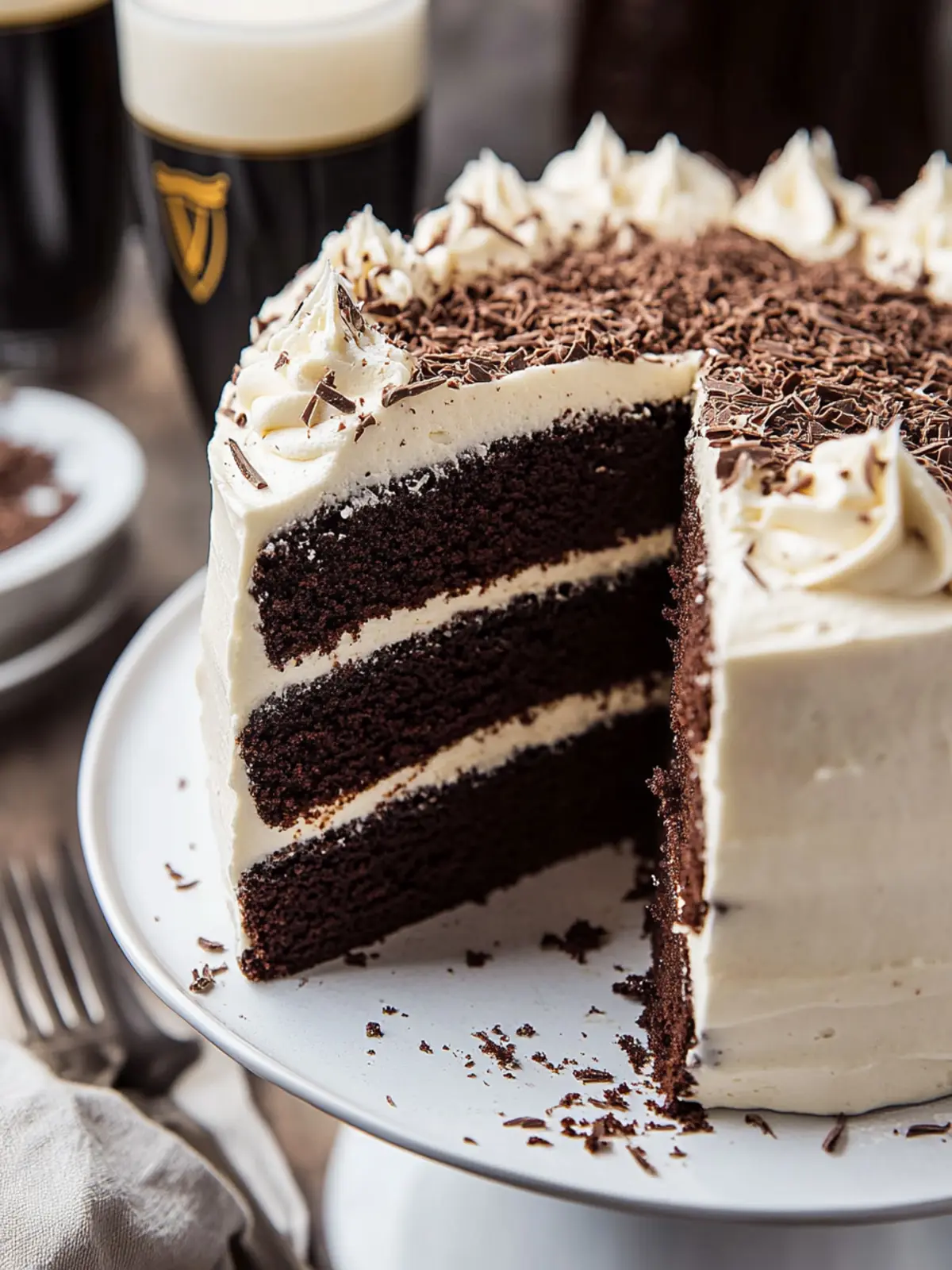 Guinness Chocolate Cake with Irish Buttercream