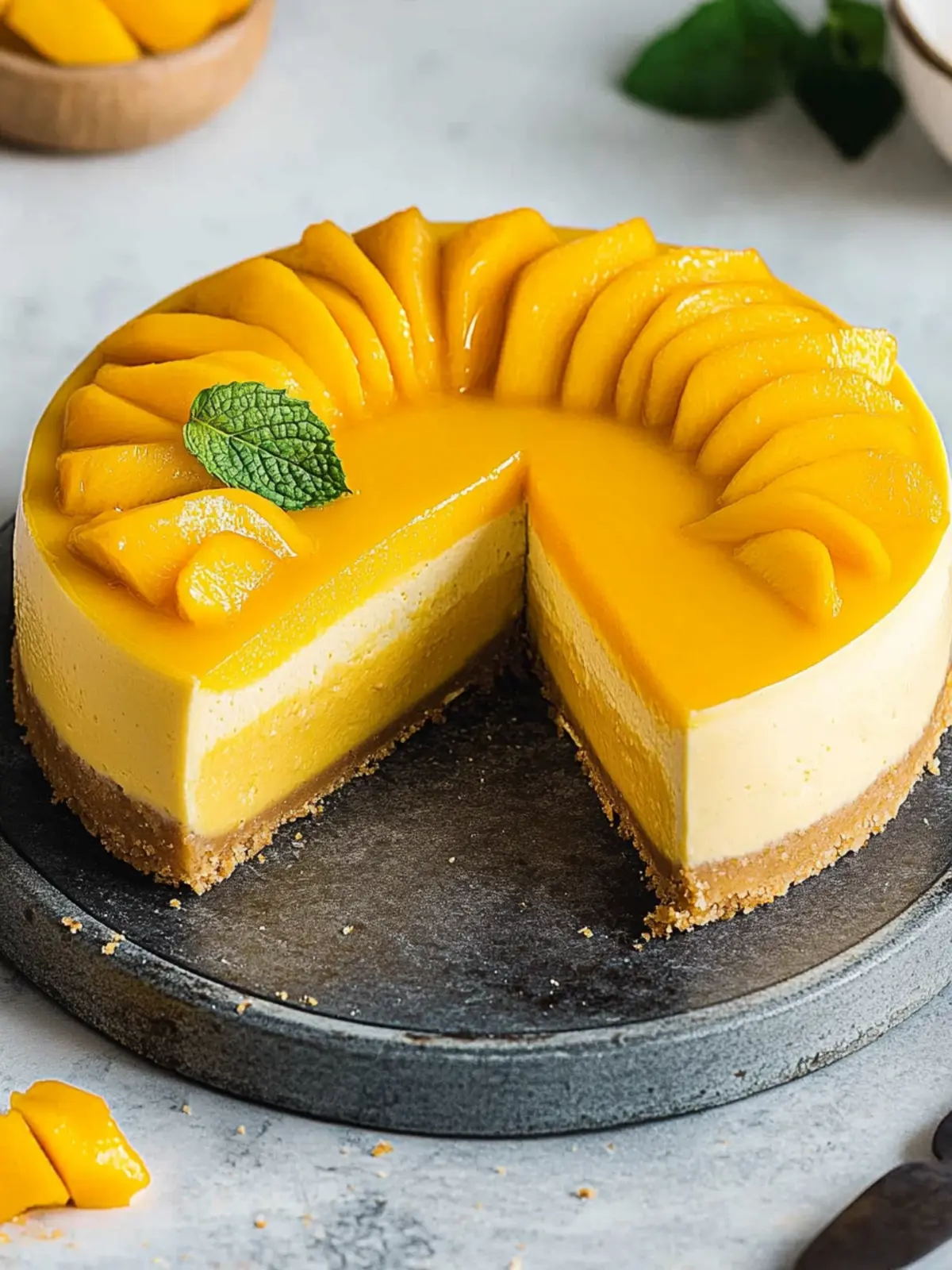 Vegan Mango Cheesecake