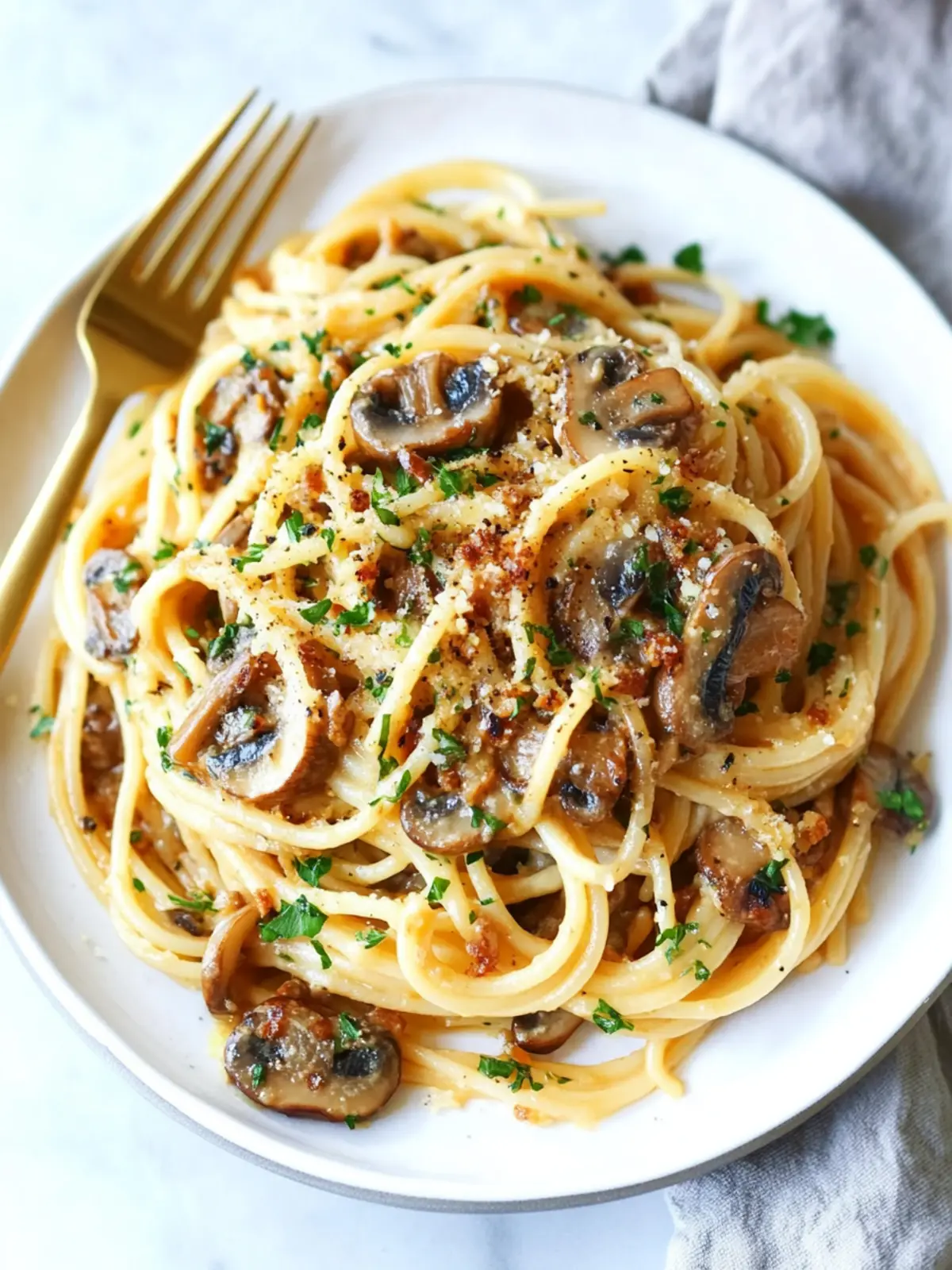 Brown Butter Mushroom Pasta