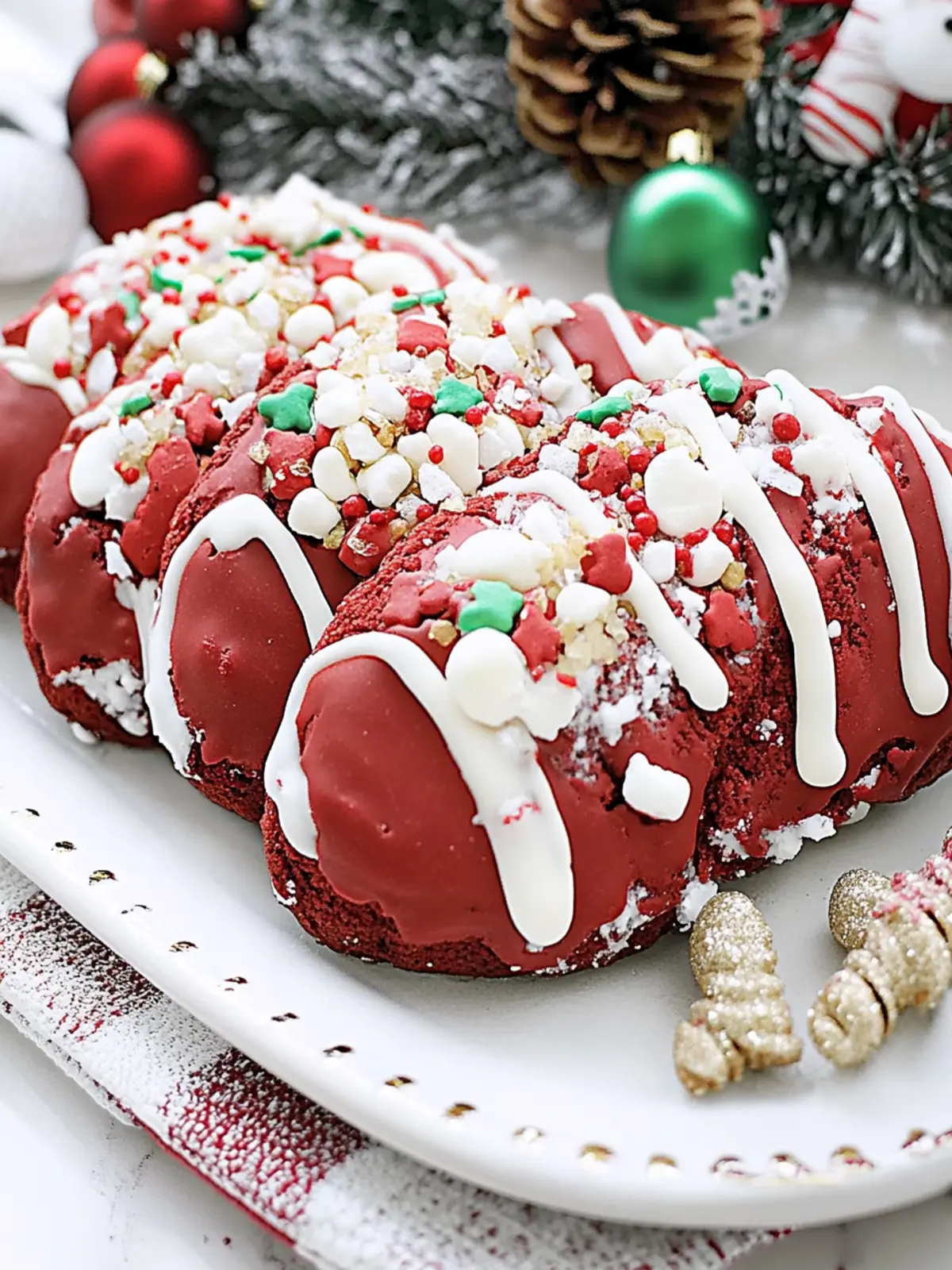 Irresistible Red Velvet Santa Cookies to Delight Your Holidays 3 Red Velvet Santa Cookies