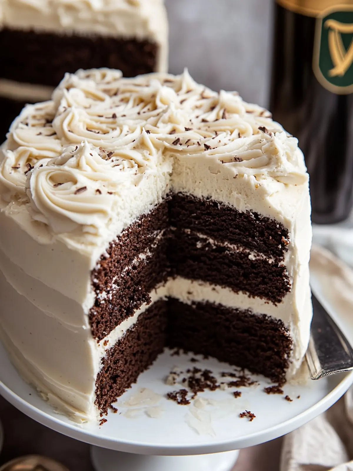 Guinness Chocolate Cake with Irish Buttercream