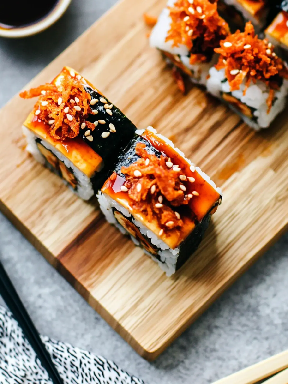 Teriyaki Tofu Nigiri with Crispy Shallots: A Flavor Adventure 2 Teriyaki Tofu Nigiri with Crispy Shallots