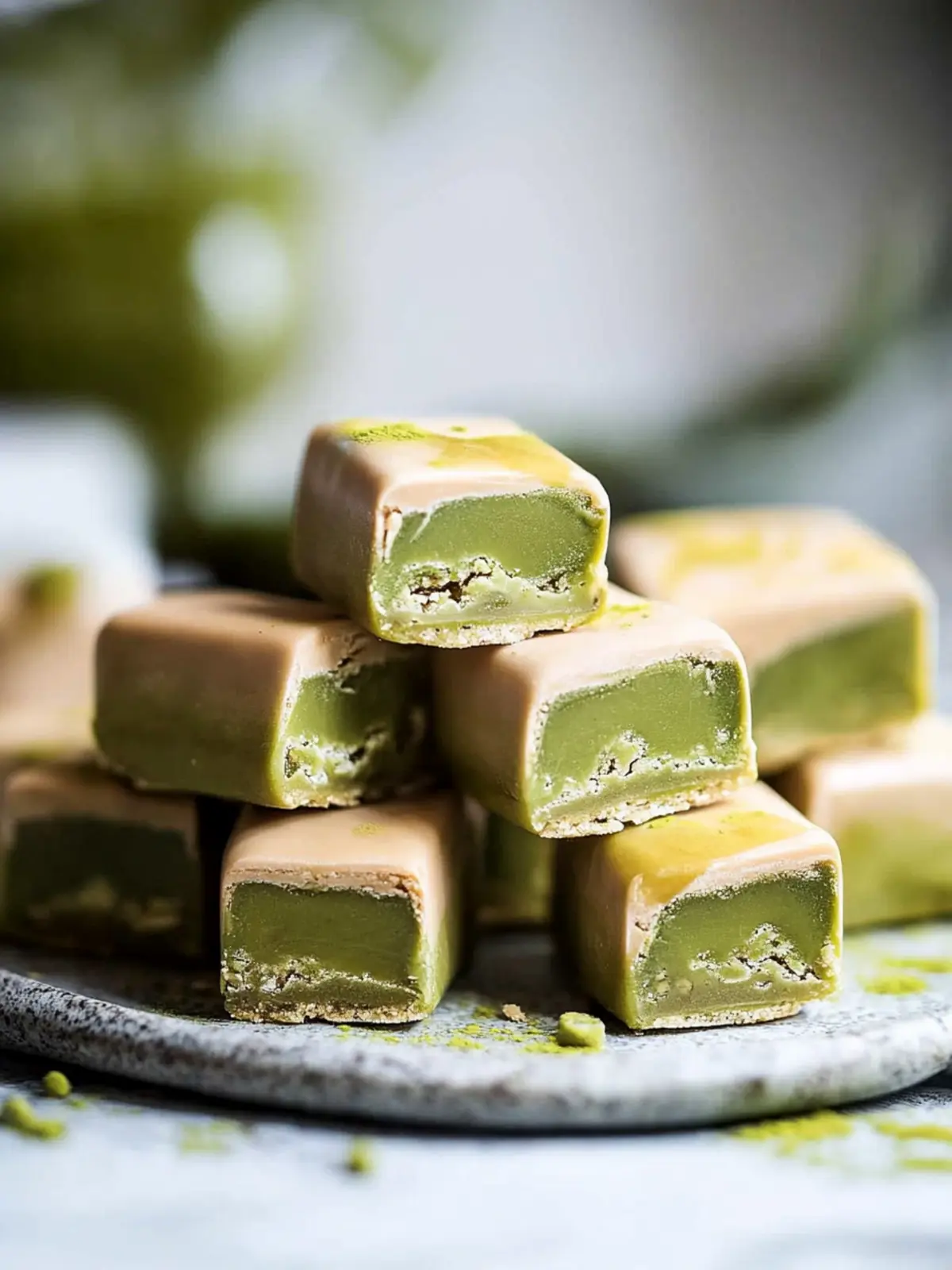 Matcha Twix Bars