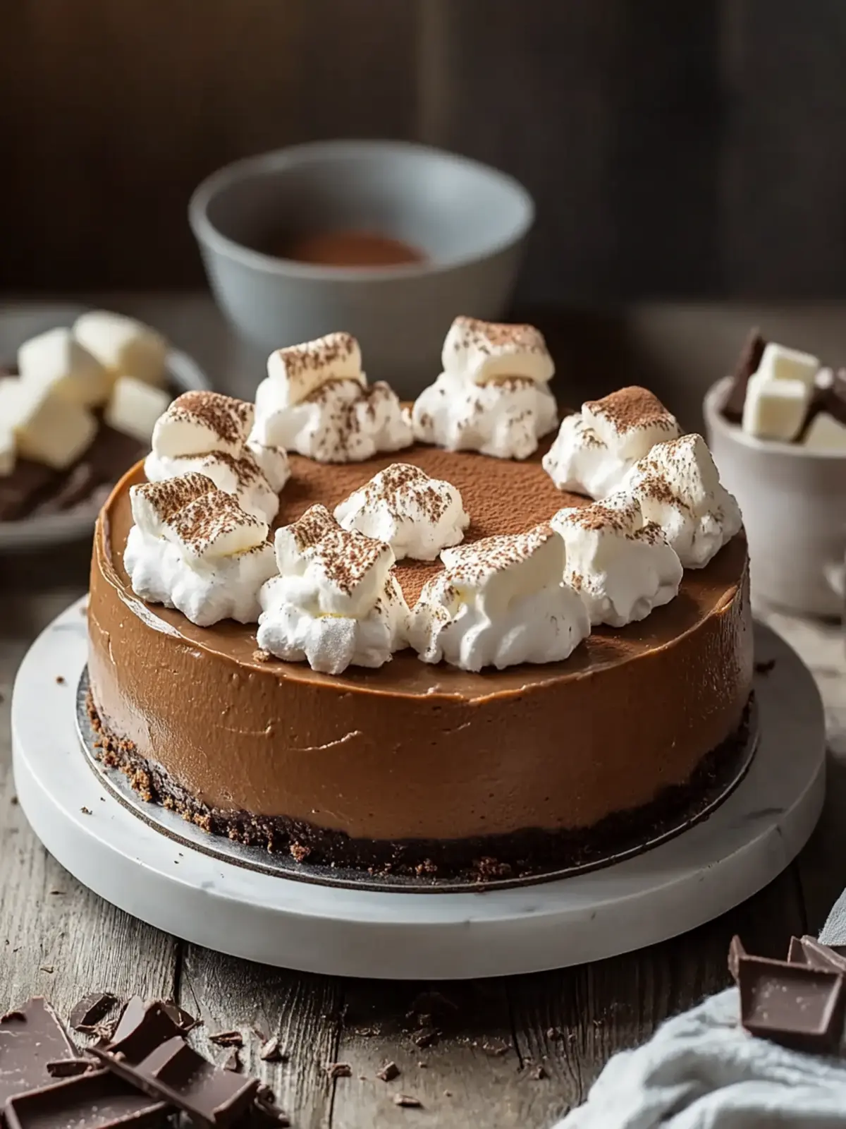 Decadent Hot Cocoa Cheesecake with Marshmallow Whipped Cream 4 Hot Cocoa Cheesecake with Marshmallow Whipped Cream