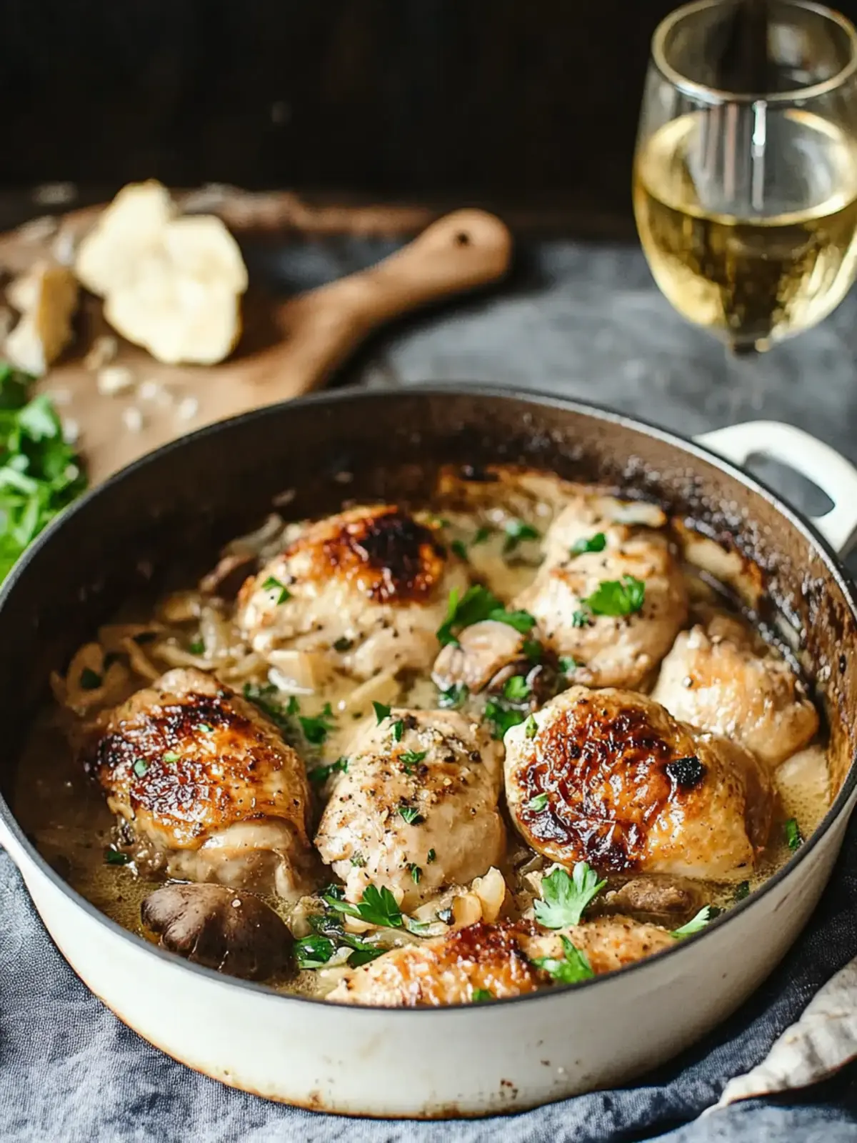 Savor the Flavor: Chicken in White Wine Bliss 4 Chicken in White Wine