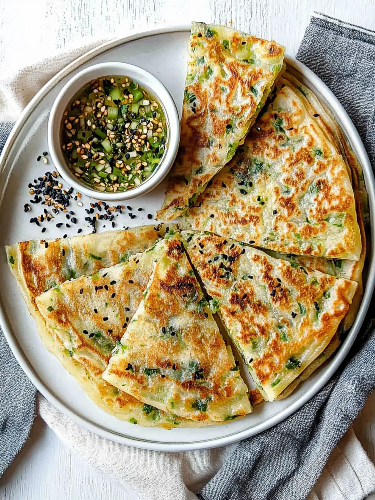 Crispy Korean Spring Onion Pancake: Crunchy Comfort on a Plate 3 Korean Spring Onion Pancake