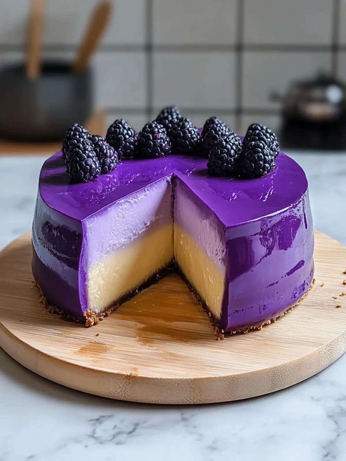 Ube Leche Flan Cake