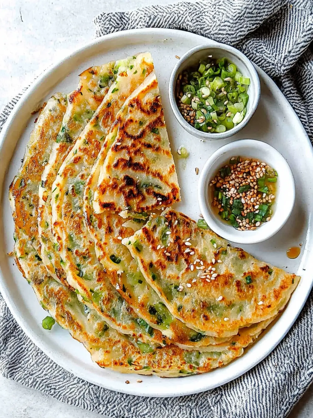 Crispy Korean Spring Onion Pancake: Crunchy Comfort on a Plate 2 Korean Spring Onion Pancake