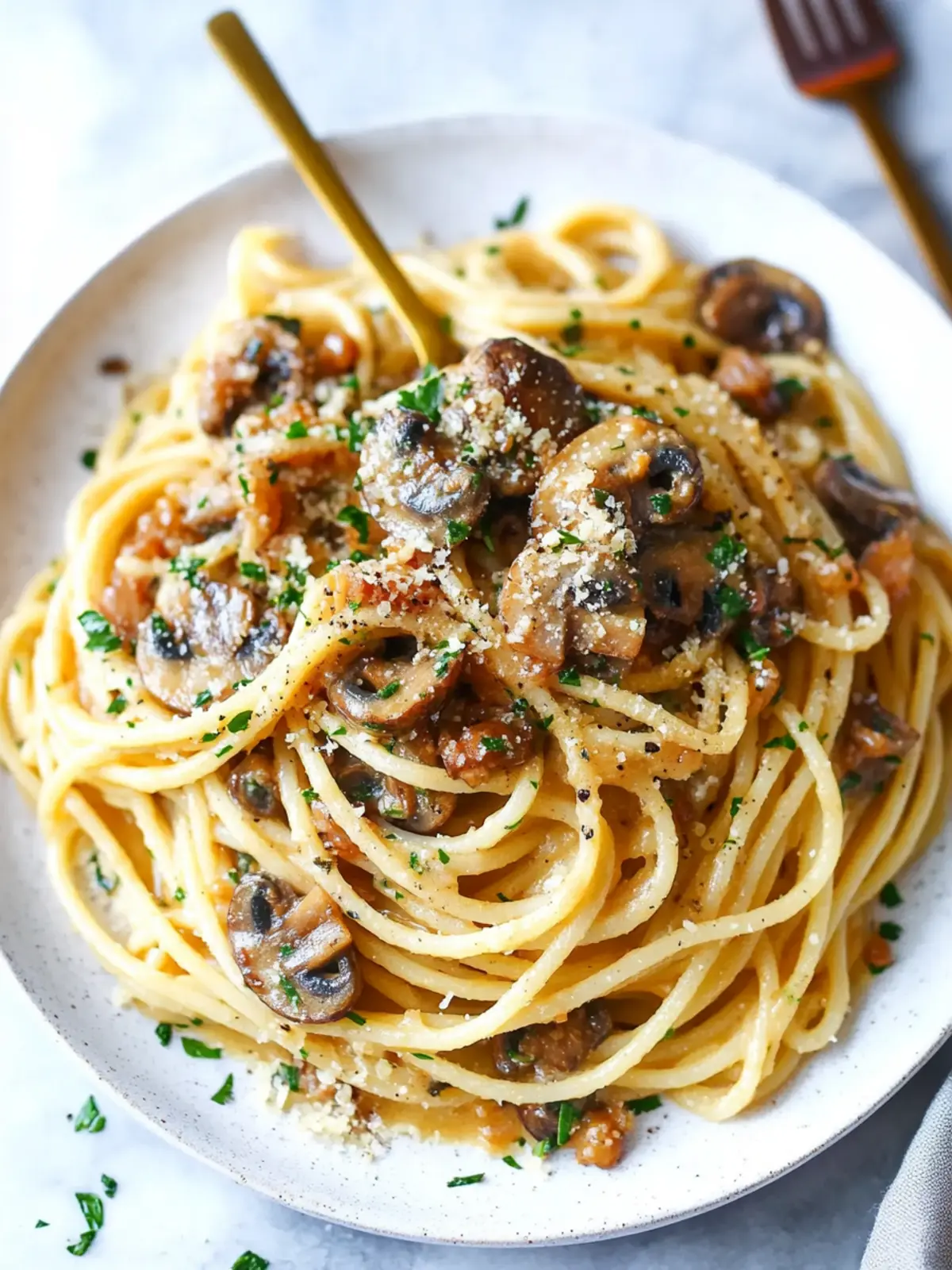 Brown Butter Mushroom Pasta
