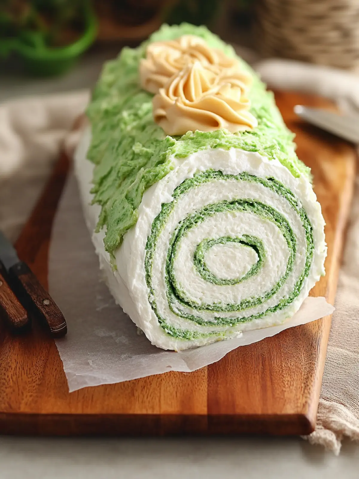 Delicious Pandan Swiss Roll: A Tropical Twist on Cake! 4 Pandan Swiss Roll