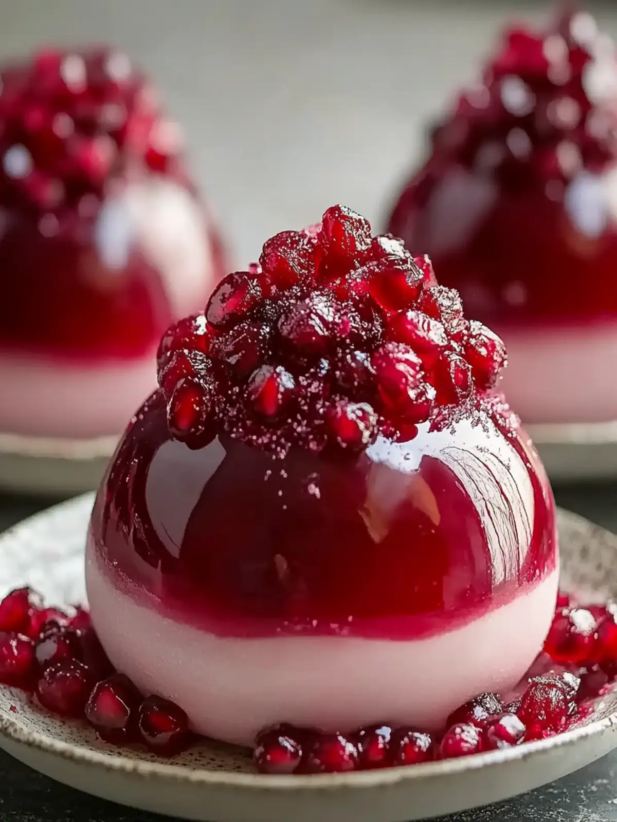 Pomegranate Mousse Domes