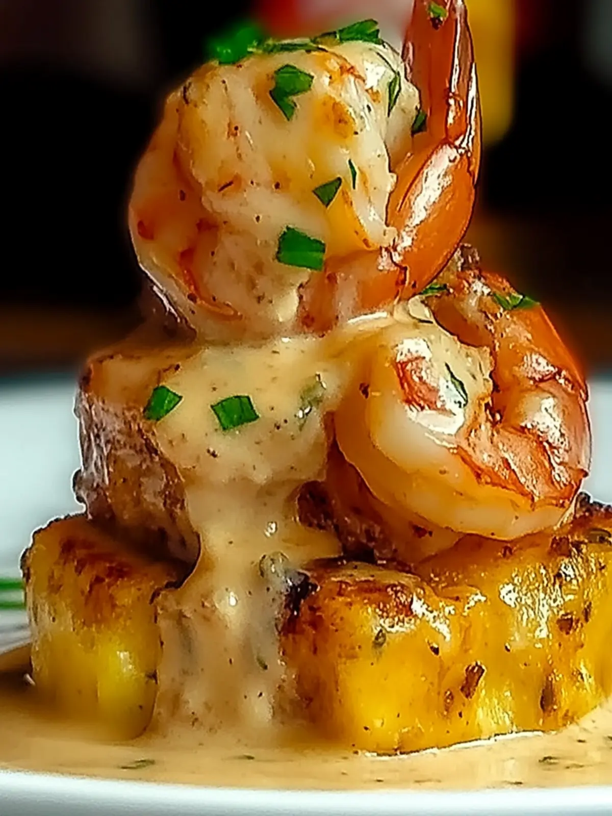 Garlic Shrimp Mofongo