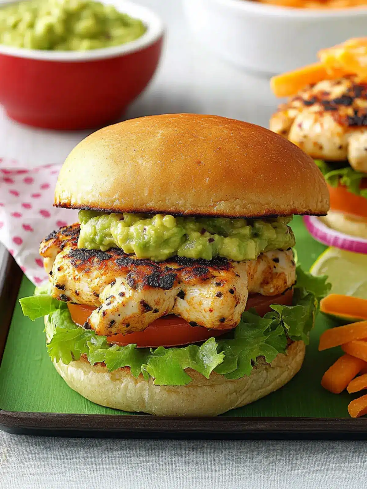 Cheddar Jalapeño Chicken Burgers with Guacamole Bliss 3 Cheddar Jalapeño Chicken Burgers with Guacamole