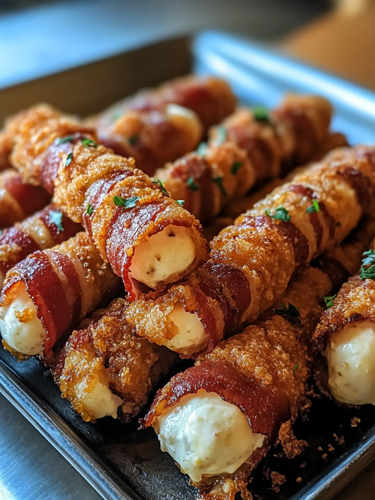 Savor Nashville Hot Bacon Wrapped Mozzarella Sticks Tonight 5 Nashville Hot Bacon Wrapped Mozzarella Sticks
