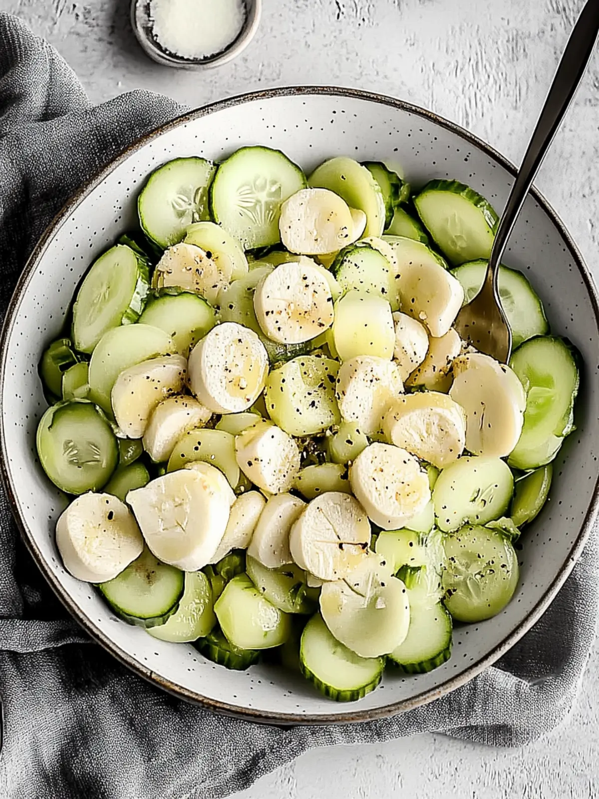 Crisp Cucumber Salad with Hearts of Palm for Refreshing Crunch 2 Cucumber Salad with Hearts of Palm