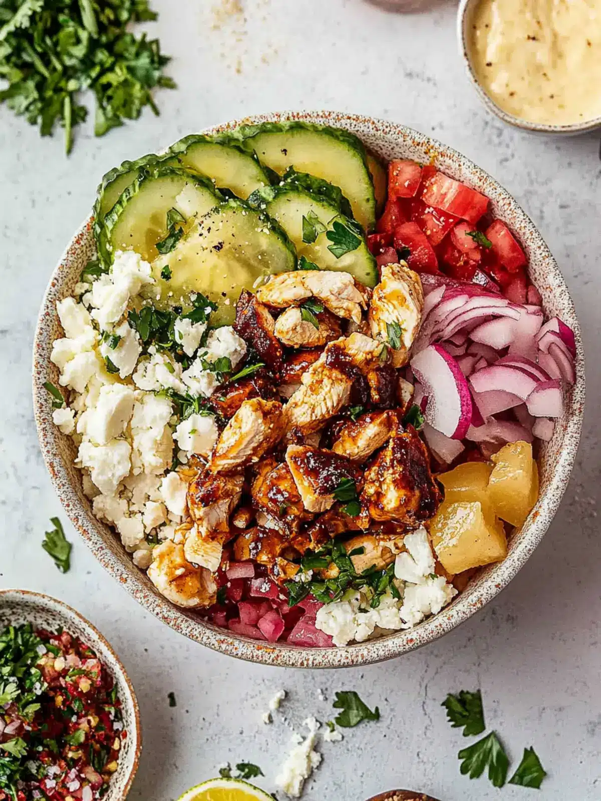Honey Harissa Chicken Bowls