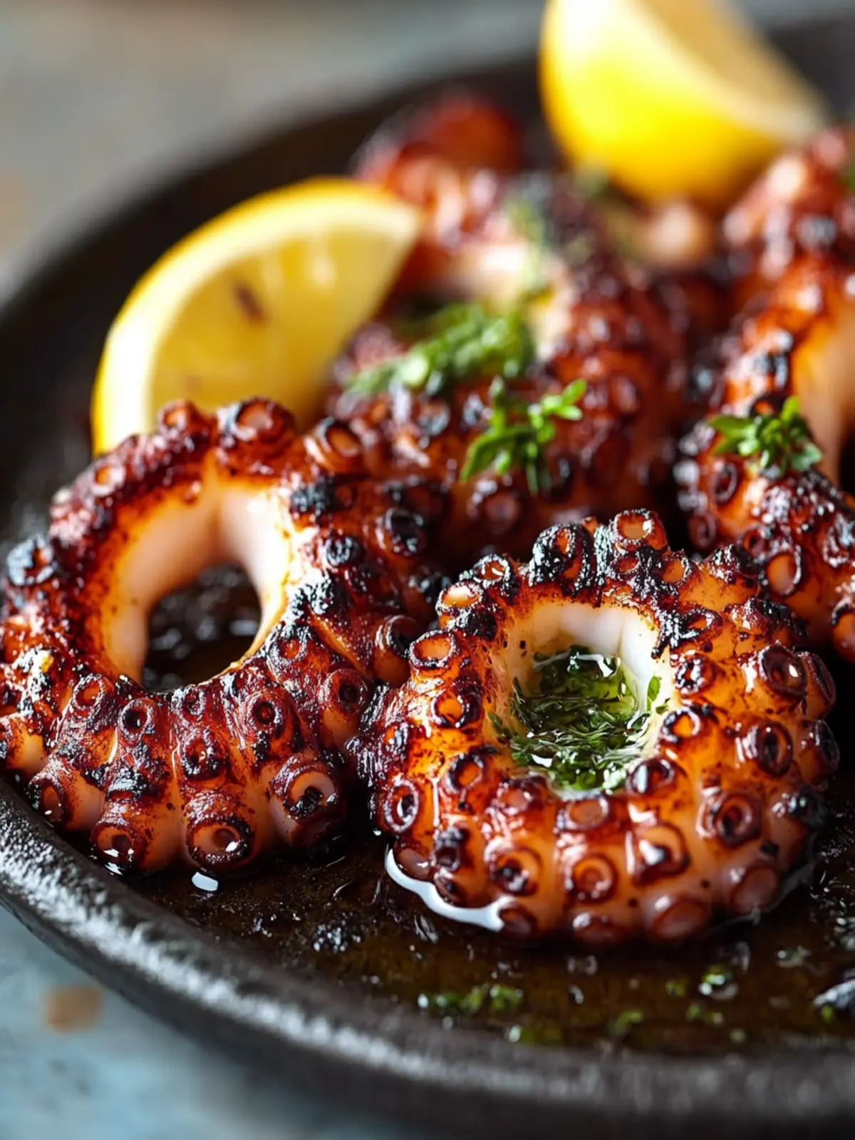 Savoring Grilled Octopus Coin with Smoky Paprika Bliss 2 Grilled Octopus Coin