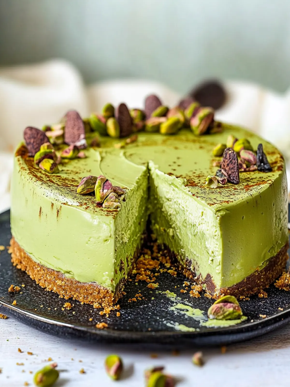 Decadent Pistachio Burnt Basque Cheesecake for Beginners 3 Pistachio Burnt Basque Cheesecake