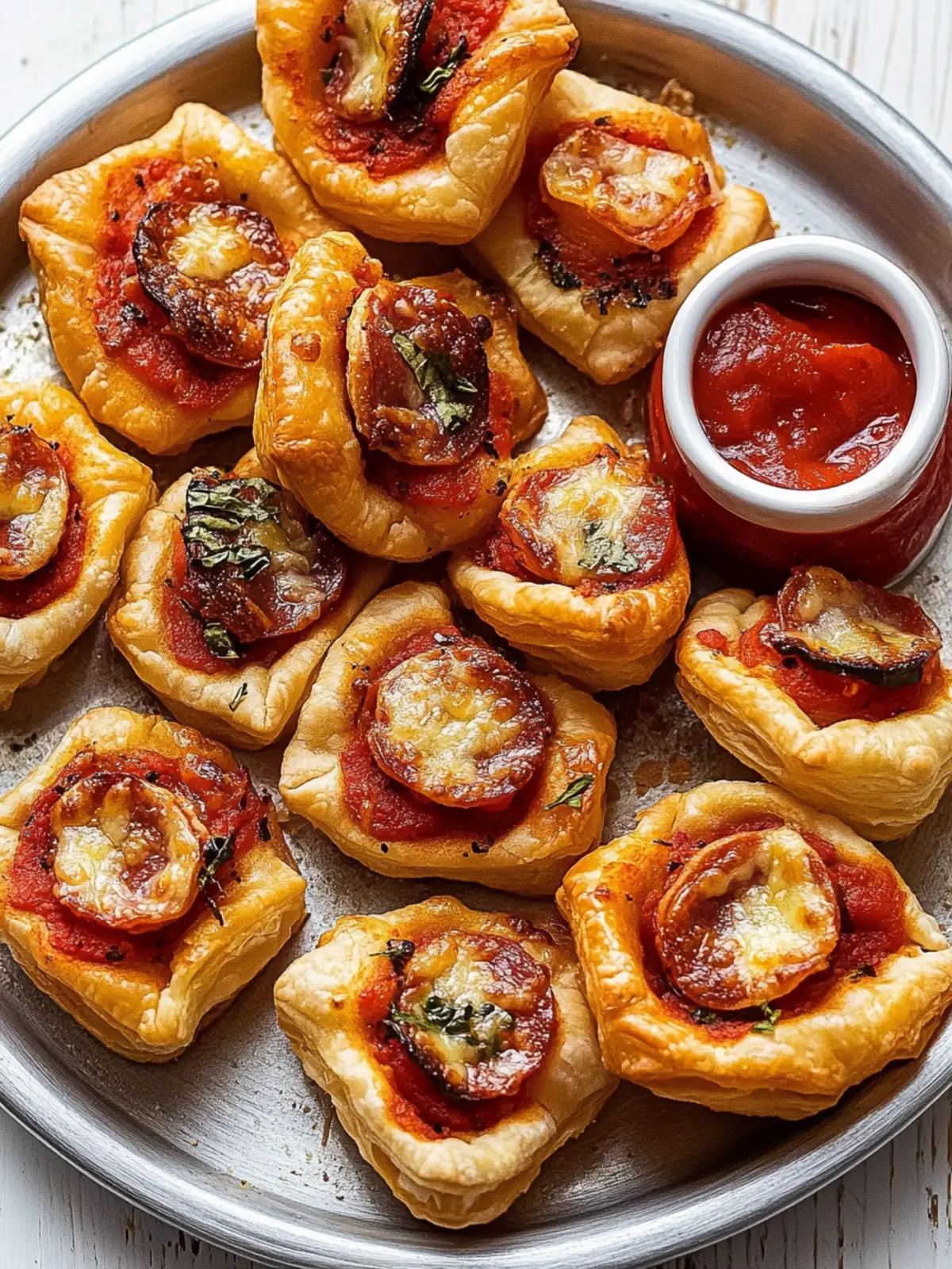 Savory Puff Pastry Pizza Bites for Easy Gourmet Snacking 3 Puff Pastry Pizza Bites