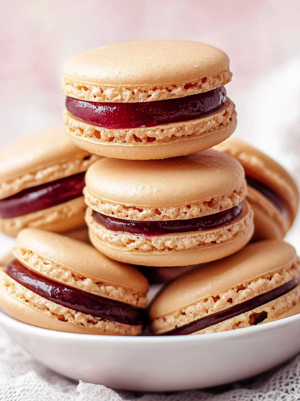 Peanut Butter and Jelly Macarons That Bring Back Childhood Joy 3 Peanut Butter and Jelly Macarons