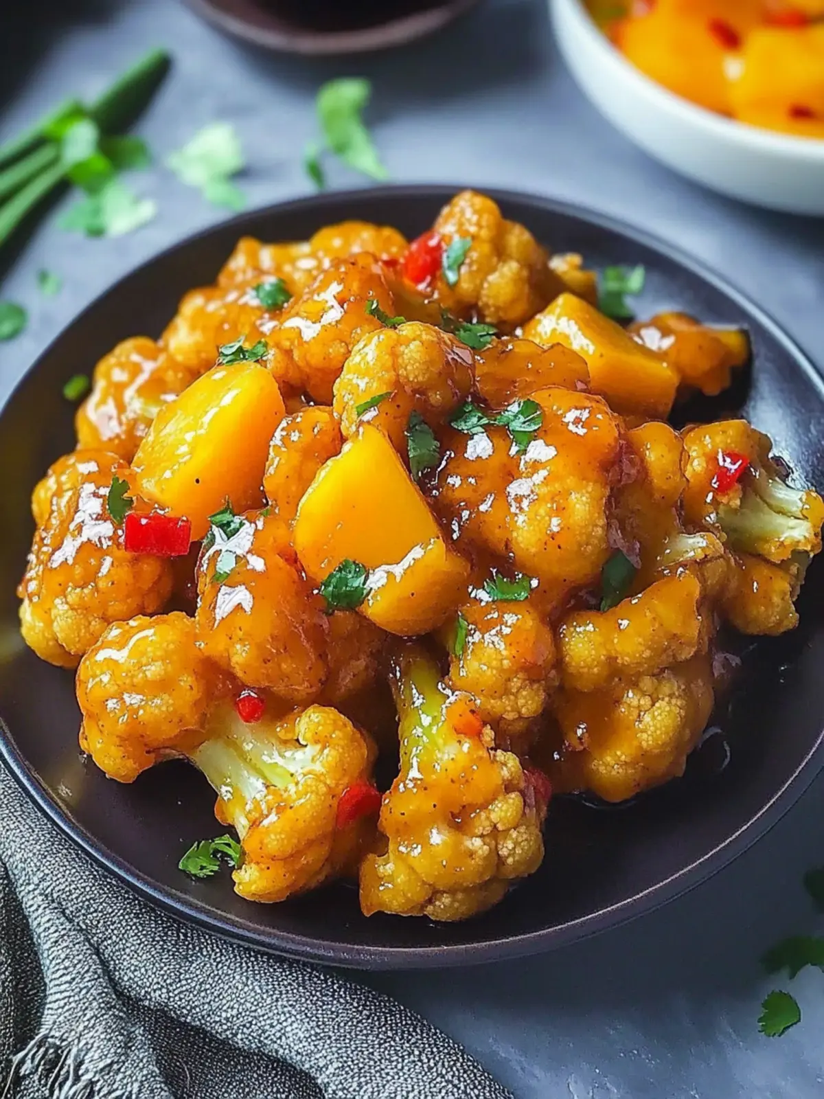 Delicious Chili Mango Glazed Cauliflower You’ll Crave 5 Chili Mango Glazed Cauliflower