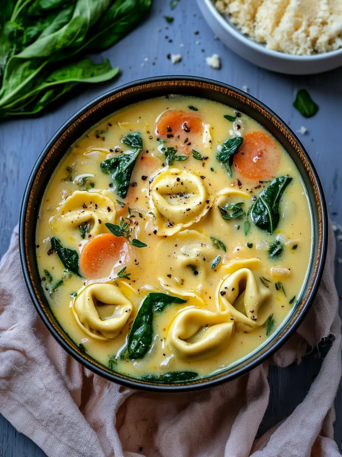 Hearty Creamy Vegetarian Tortellini Soup for Cozy Nights 4 Creamy Vegetarian Tortellini Soup