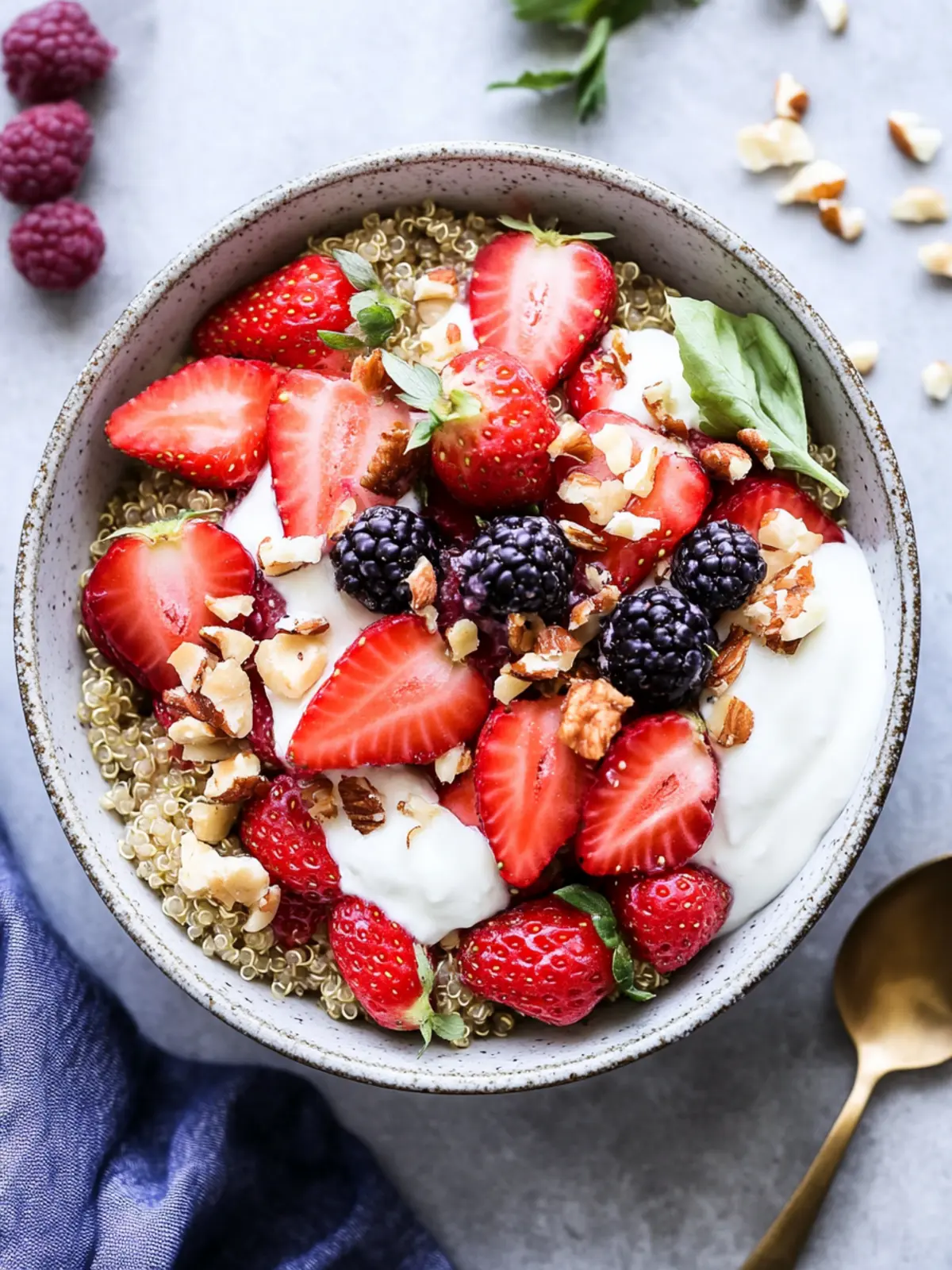 Delicious Strawberry Quinoa Breakfast Bowl for a Fresh Start 4 Strawberry Quinoa Breakfast Bowl