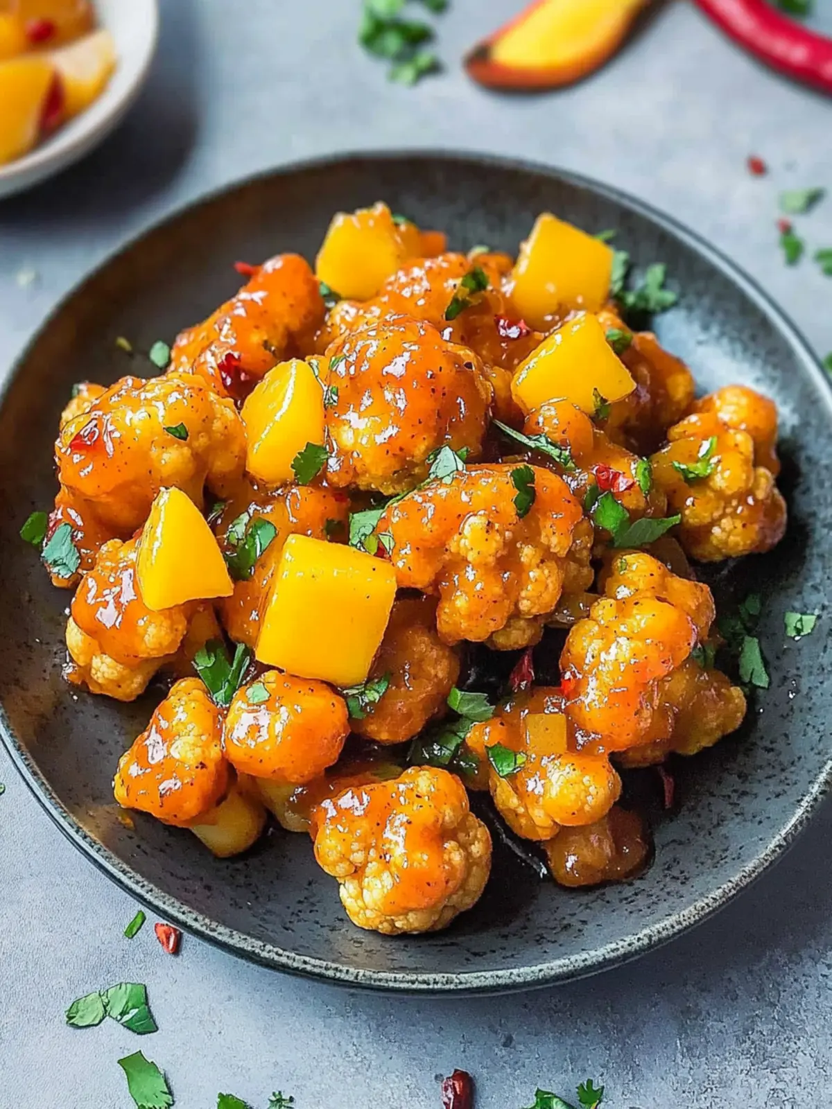 Delicious Chili Mango Glazed Cauliflower You’ll Crave 4 Chili Mango Glazed Cauliflower