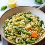 Creamy Pearl Barley Risotto with Fresh Spring Vegetables 4 Pearl Barley Risotto with Spring Vegetables
