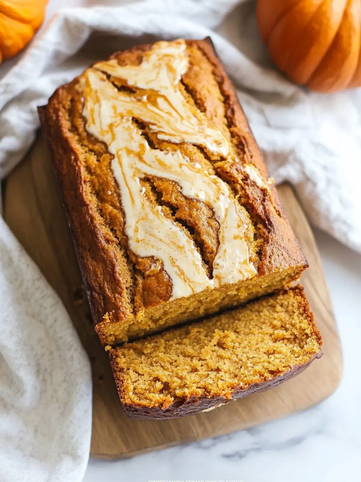 Irresistible Paleo Pumpkin Bread with Cream Cheese Swirl Recipe 2 Paleo Pumpkin Bread with Cream Cheese Swirl