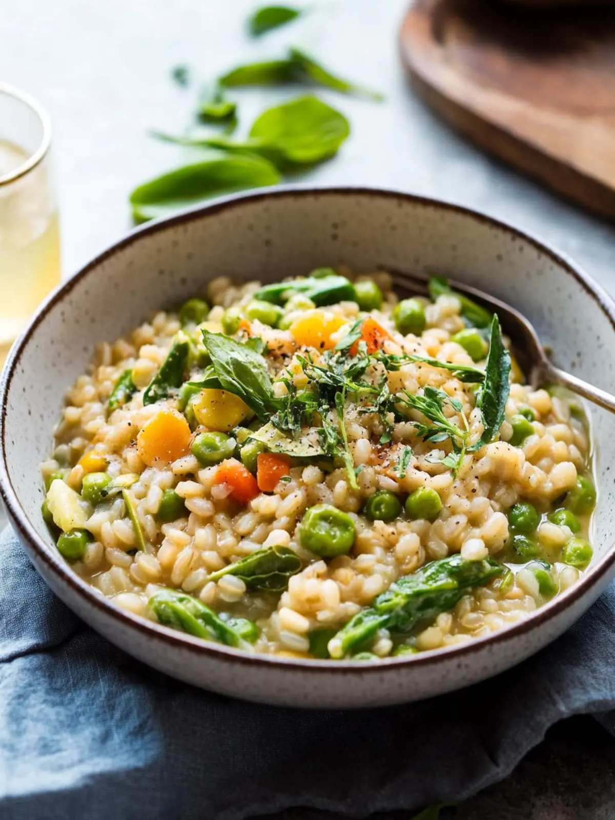 Creamy Pearl Barley Risotto with Fresh Spring Vegetables 3 Pearl Barley Risotto with Spring Vegetables