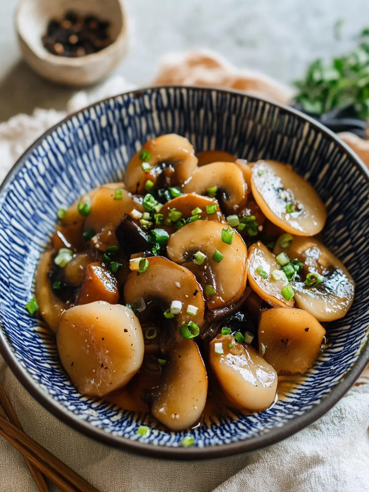 Savory Braised Daikon with Shiitake Mushrooms Bliss 3 Braised Daikon with Shiitake Mushrooms