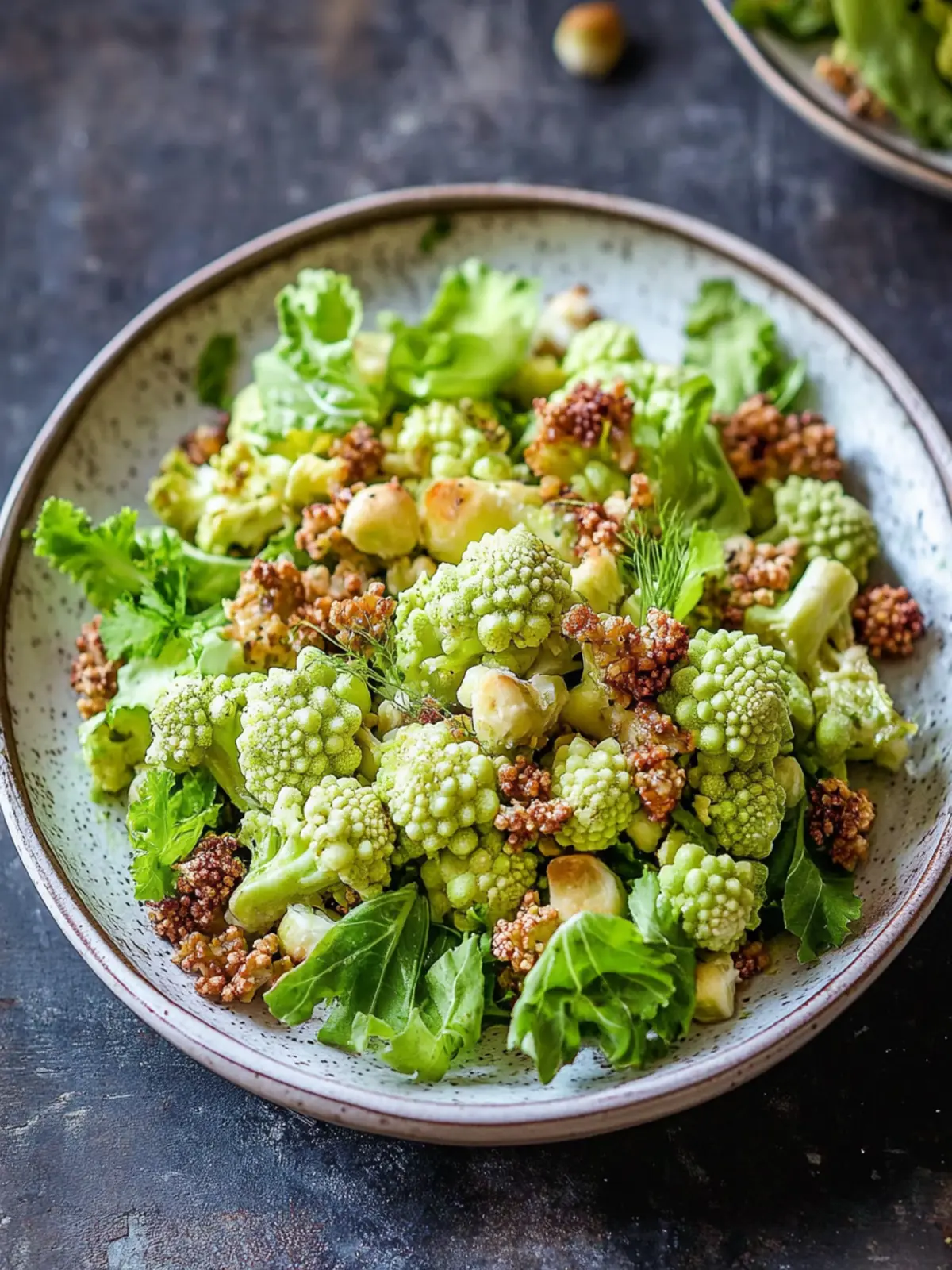 Delicious Roasted Romanesco Salad with Zesty Lemon Vinaigrette 2 Roasted Romanesco Salad
