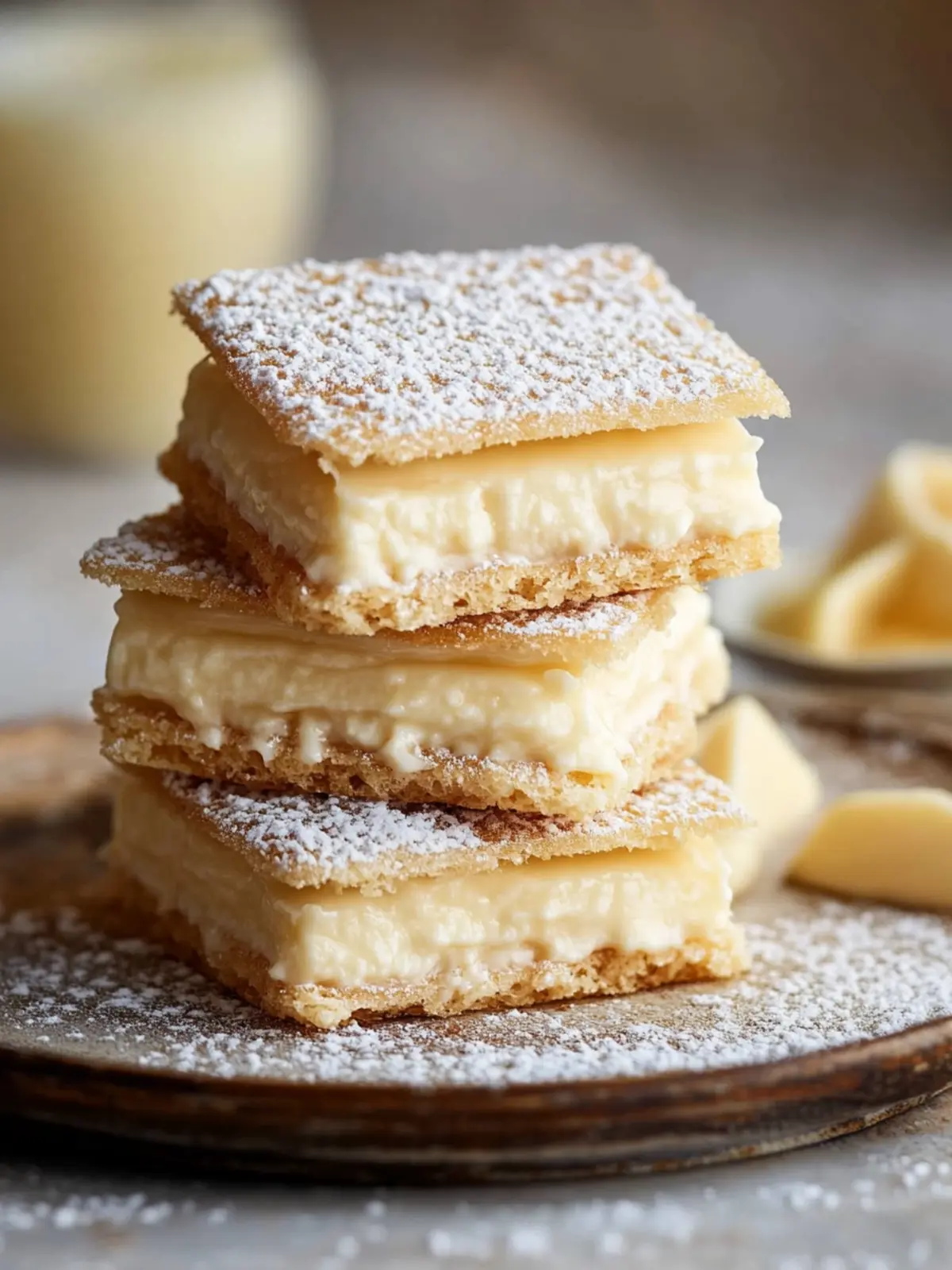 Delicious Vanilla Custard Cream Squares for Home Sweet Home 4 Vanilla Custard Cream Squares