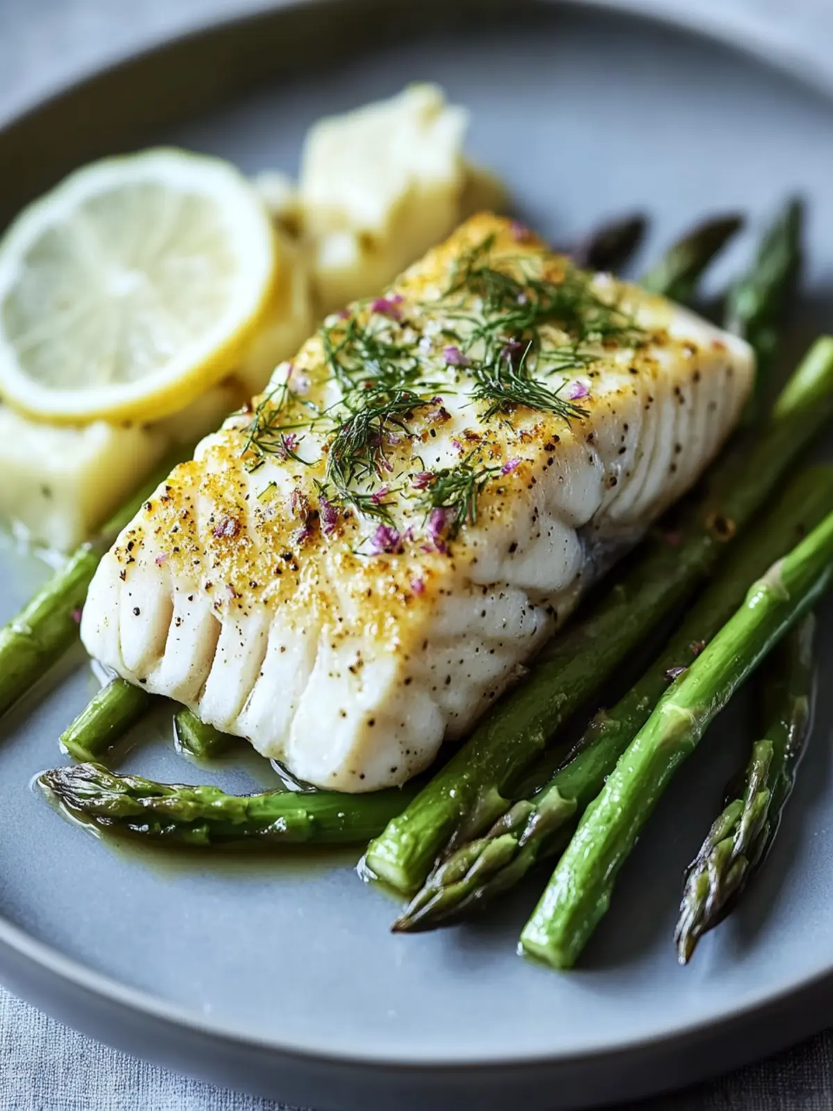 Savory Fennel Crusted Halibut with Asparagus Delight 4 Fennel Crusted Halibut with Asparagus