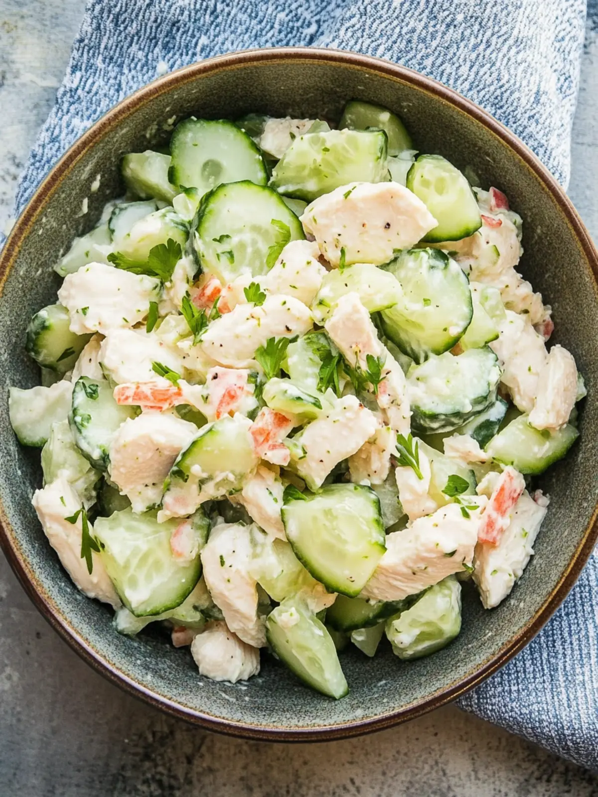 Delicious Cold Cucumber Chicken Salad for Easy Meal Prep 3 Cold Cucumber Chicken Salad