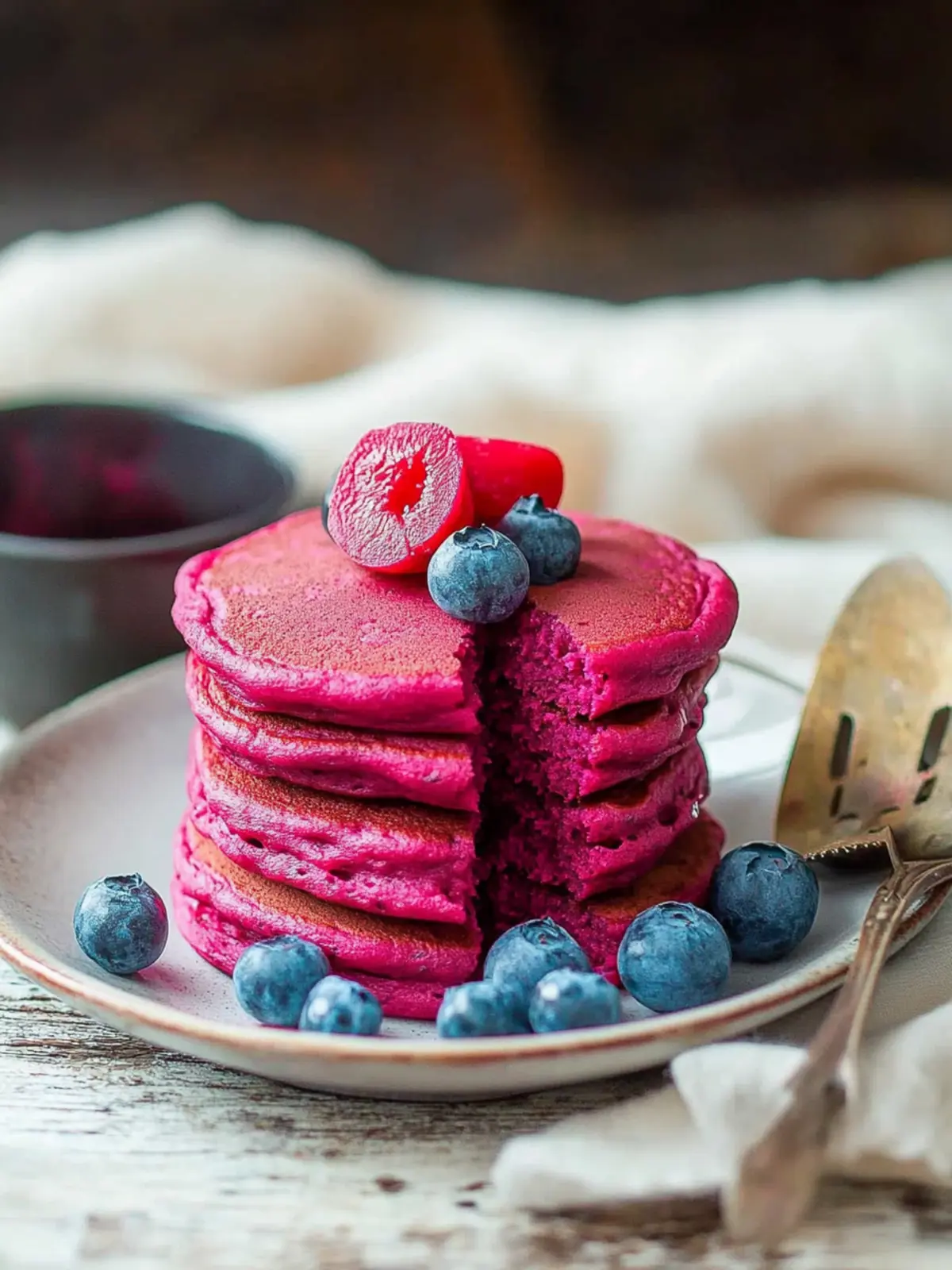 Delicious Pink Beet Pancakes for a Colorful Breakfast Treat 4 Pink Beet Pancakes