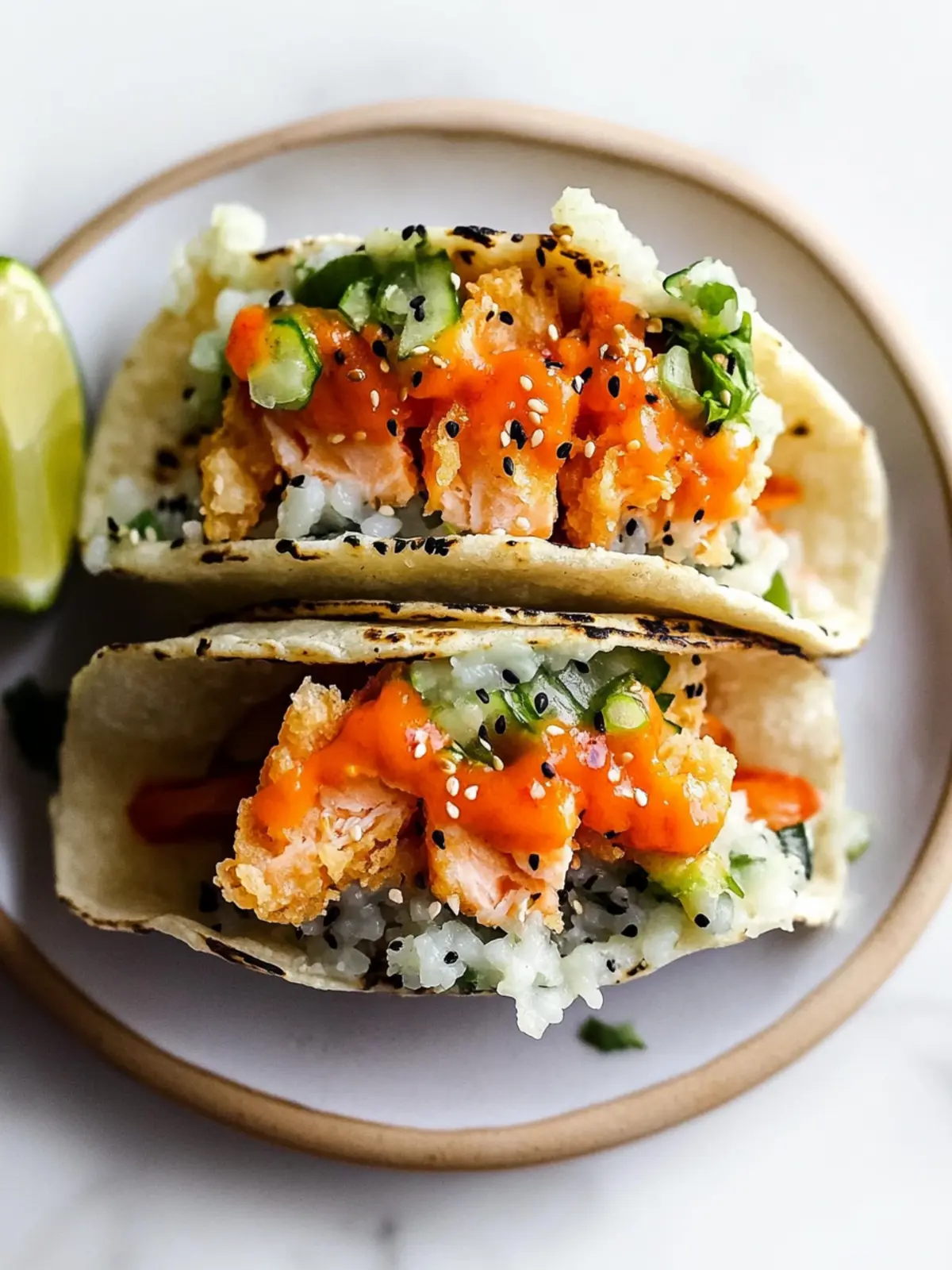 Crispy Salmon Tempura Sushi Tacos You'll Crave Every Night 5 Salmon Tempura Sushi Taco