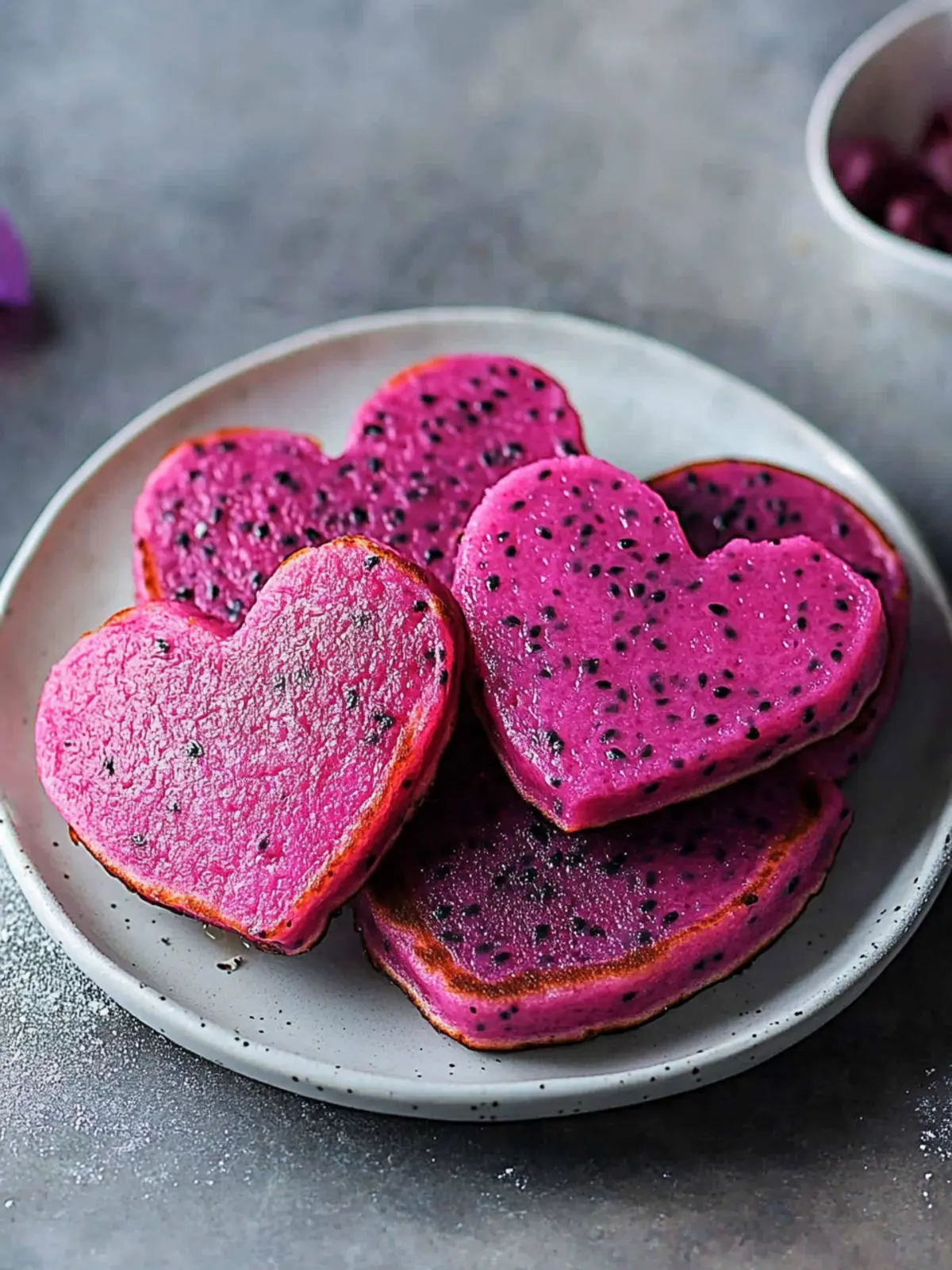 Heart Shaped Dragon Fruit Pancakes for a Sweet Surprise 5 Heart Shaped Dragon Fruit Pancakes