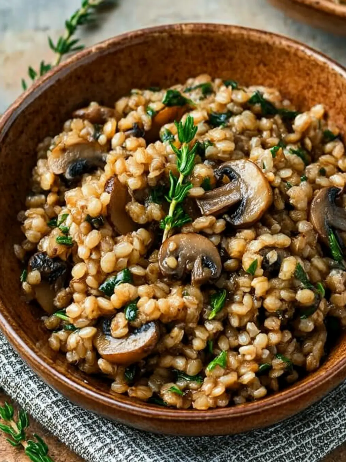 Savory Baked Barley with Mushrooms for Cozy Nights In 5 Baked Barley with Mushrooms