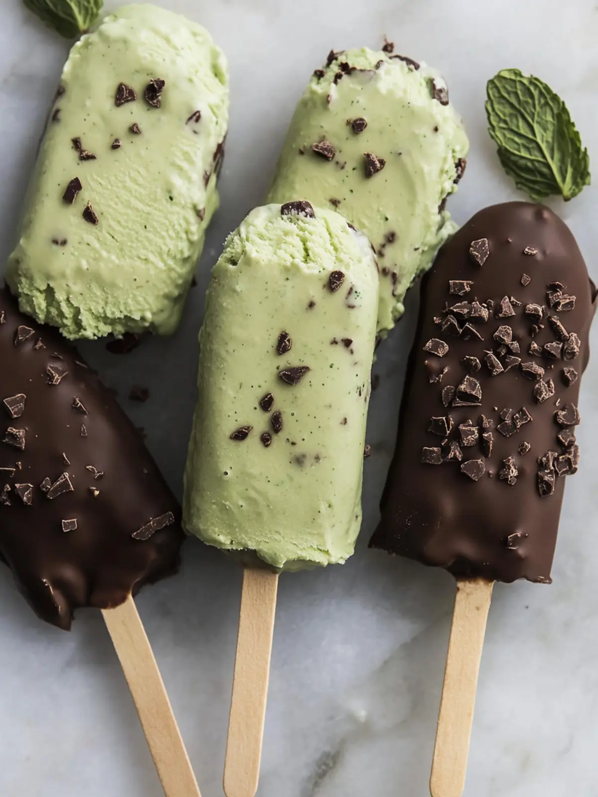 Delicious Avocado Mint Chocolate Ice Cream Bars to Chill With 4 Avocado Mint Chocolate Ice Cream Bars