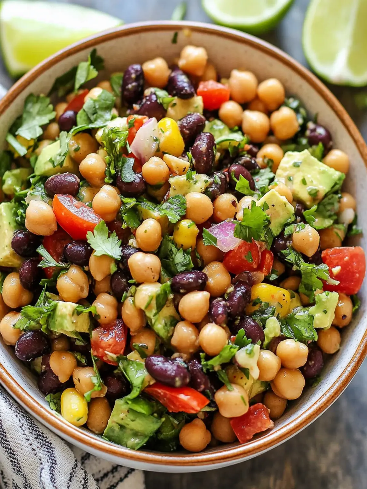 Zesty Southwest Chickpea Black Bean Salad Recipe to Energize You 3 Southwest Chickpea Black Bean Salad