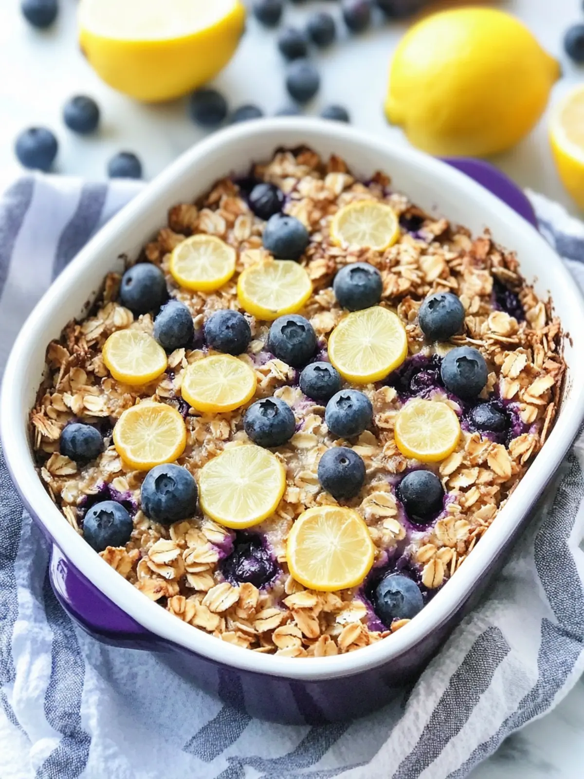 Delicious Lemon Blueberry Baked Oatmeal You'll Crave Daily 5 Lemon Blueberry Baked Oatmeal