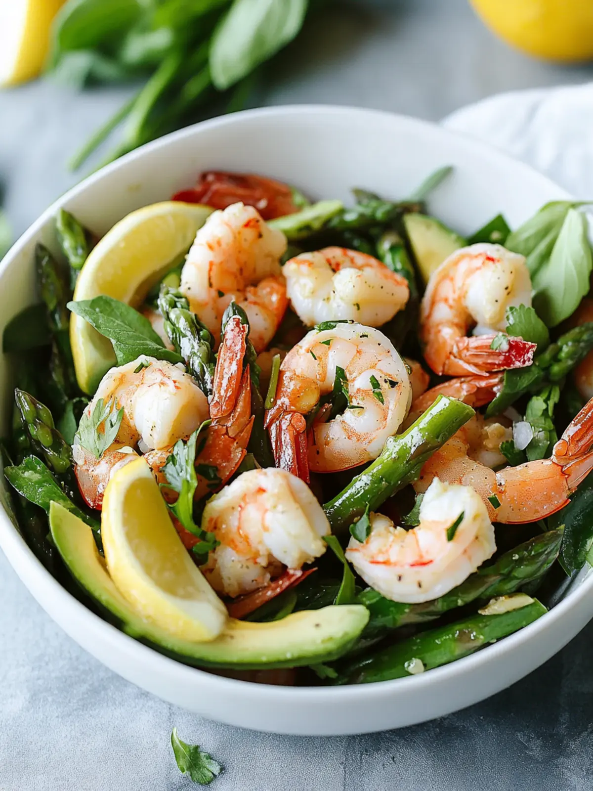 Delicious Shrimp, Asparagus and Avocado Salad in Just 20 Minutes 5 Shrimp, Asparagus and Avocado Salad