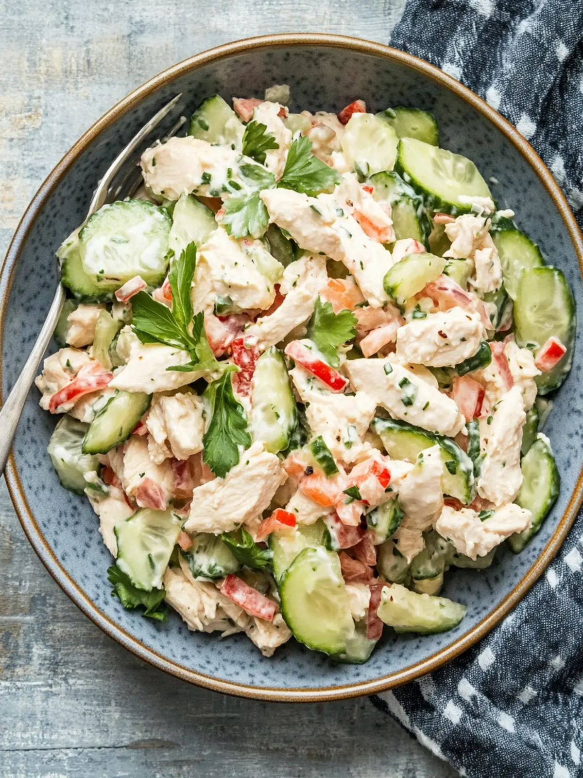 Delicious Cold Cucumber Chicken Salad for Easy Meal Prep 5 Cold Cucumber Chicken Salad