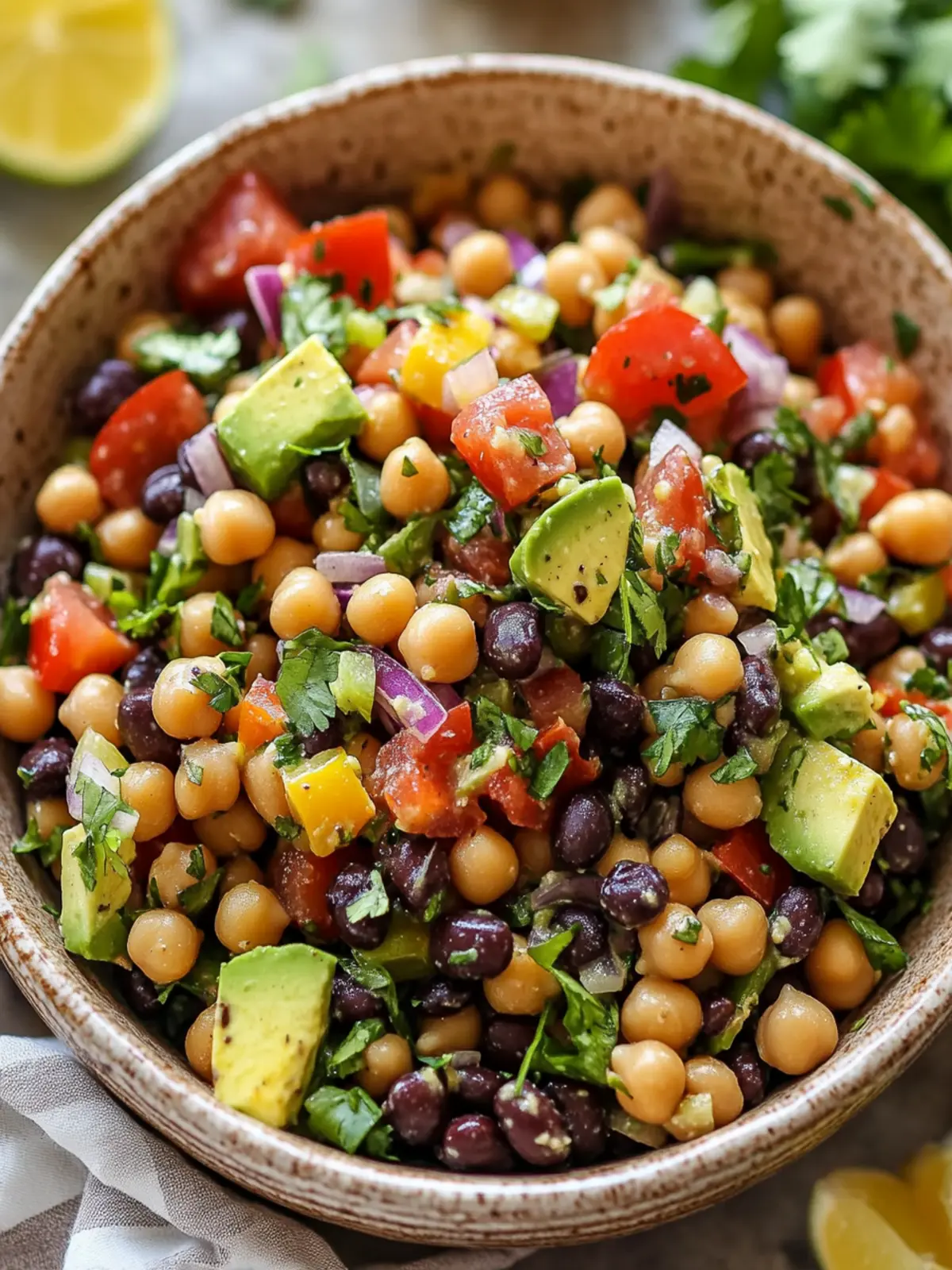 Zesty Southwest Chickpea Black Bean Salad Recipe to Energize You 4 Southwest Chickpea Black Bean Salad