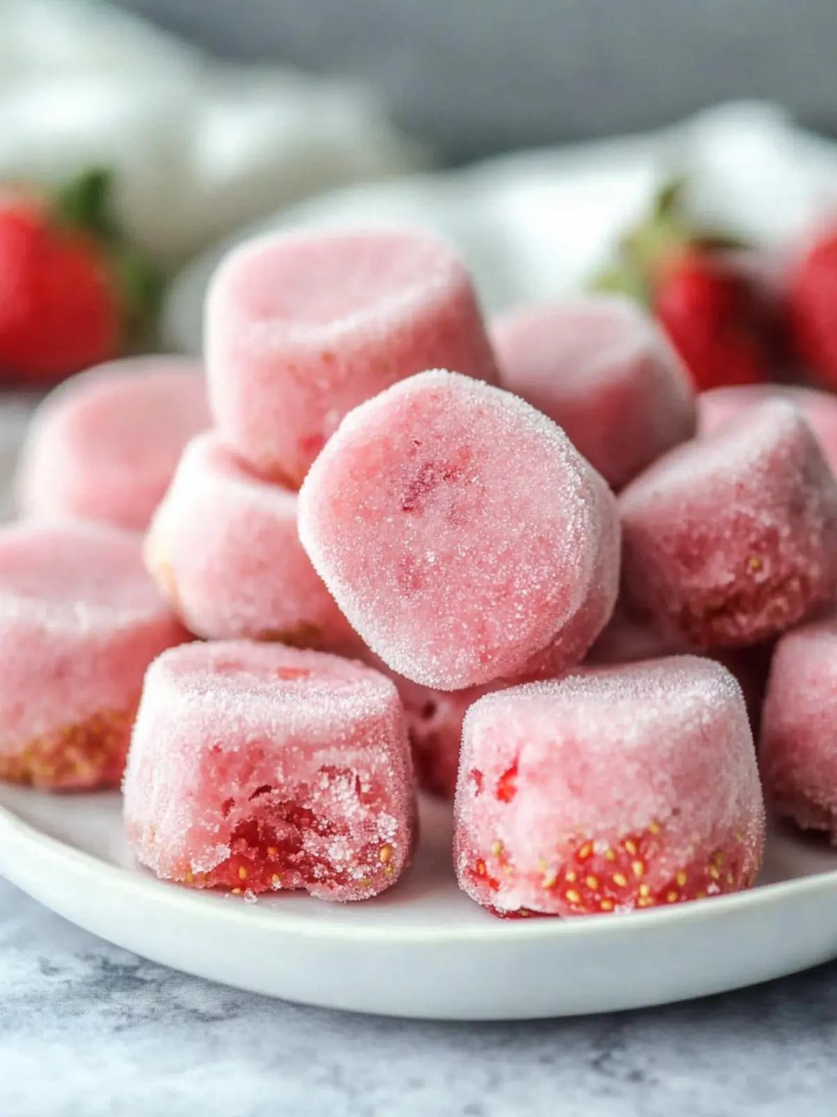 Delicious Skinny Frozen Strawberry Bites You’ll Love 5 Skinny Frozen Strawberry Bites
