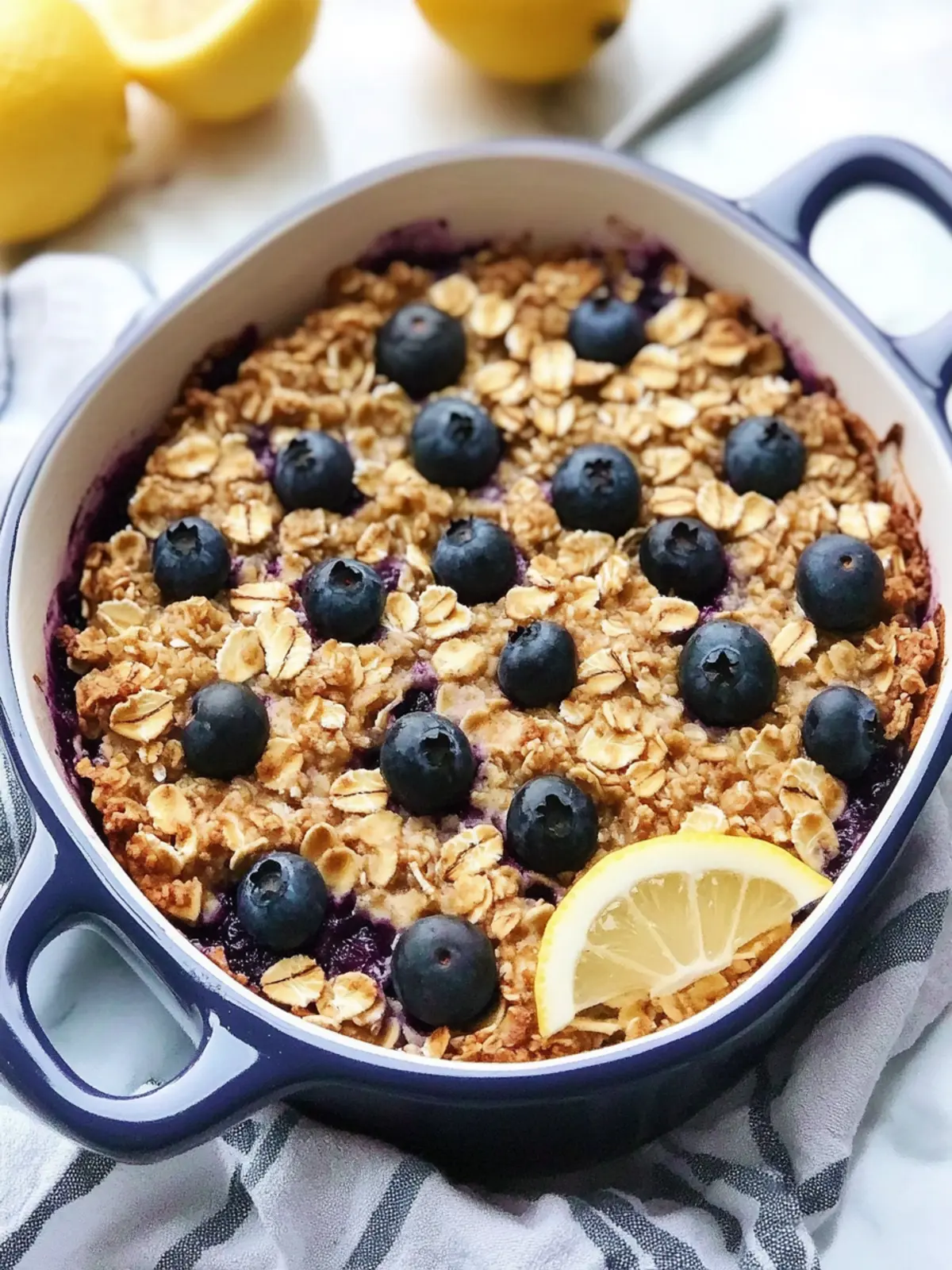 Delicious Lemon Blueberry Baked Oatmeal You'll Crave Daily 4 Lemon Blueberry Baked Oatmeal